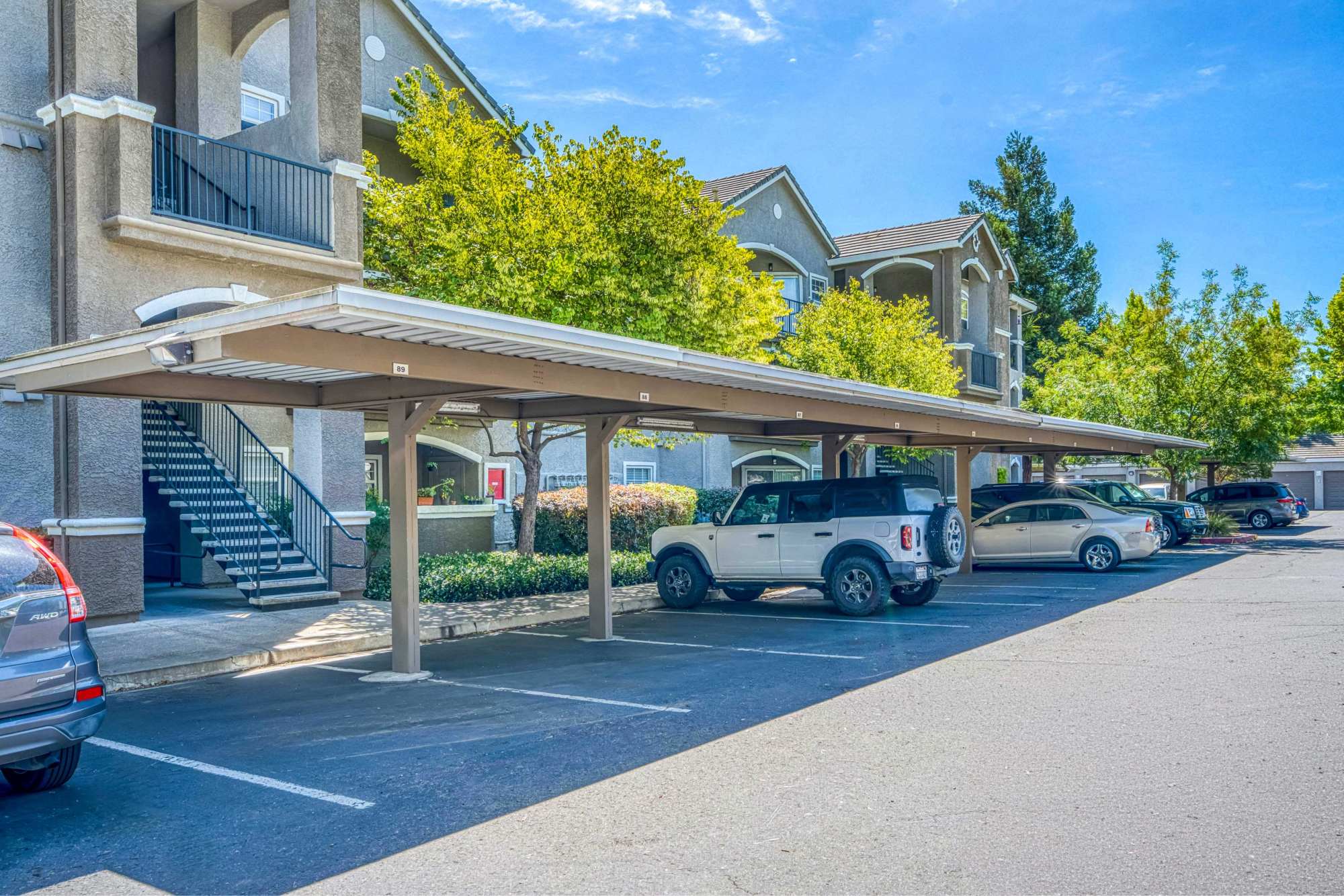 Carports at Hawthorn Village Apartments in Napa, California