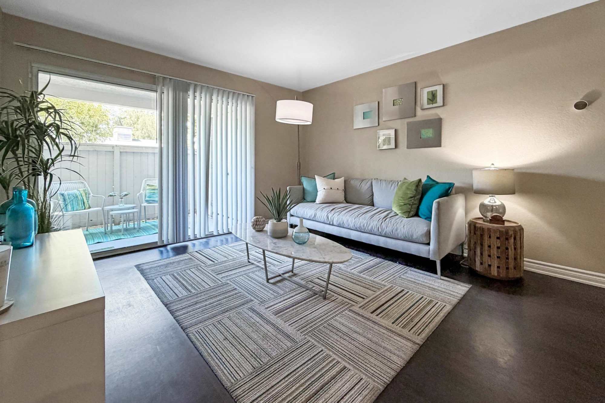 Living area view at Village Oaks in Chino Hills, California