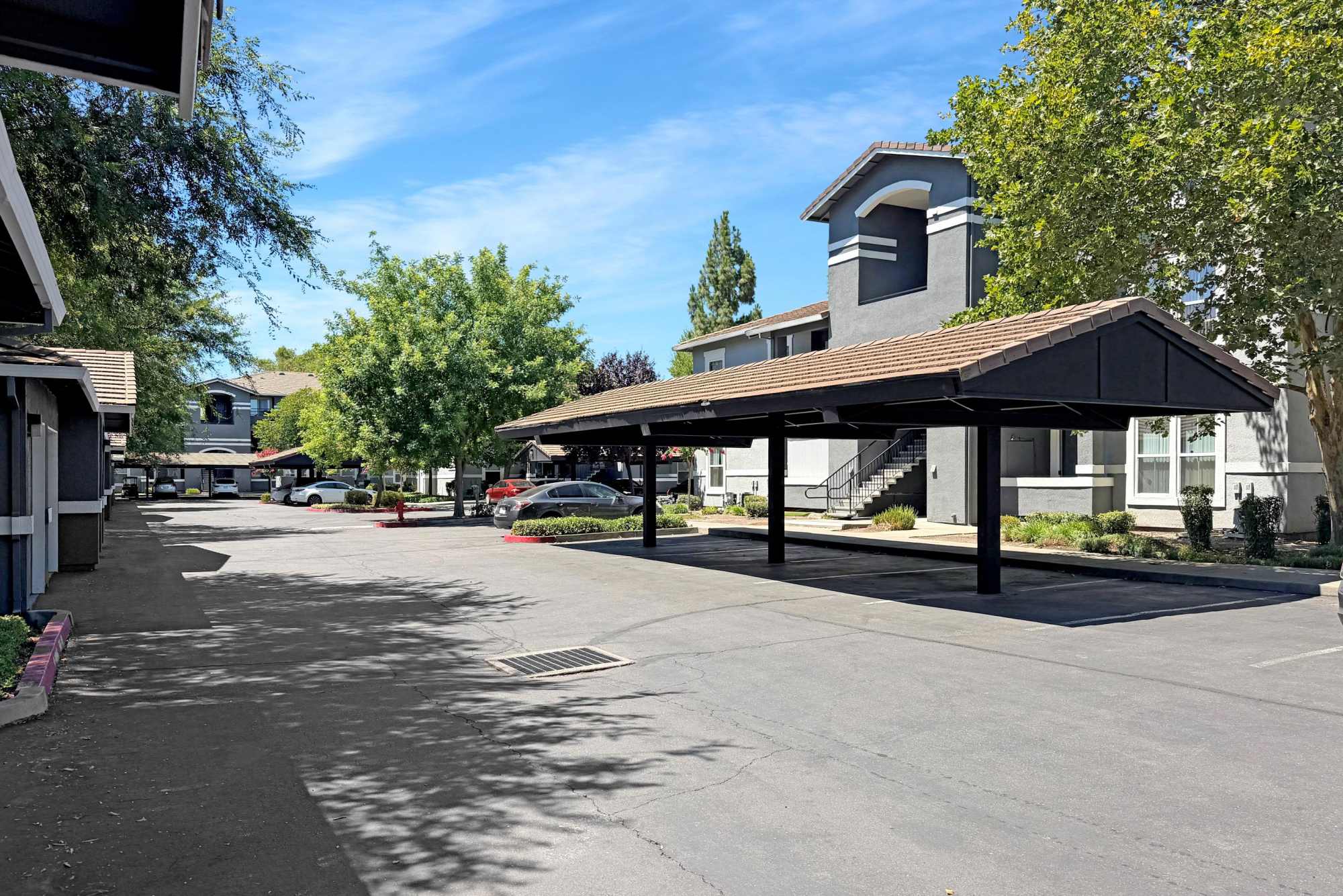 Carports at Natomas Park Apartments in Sacramento, California