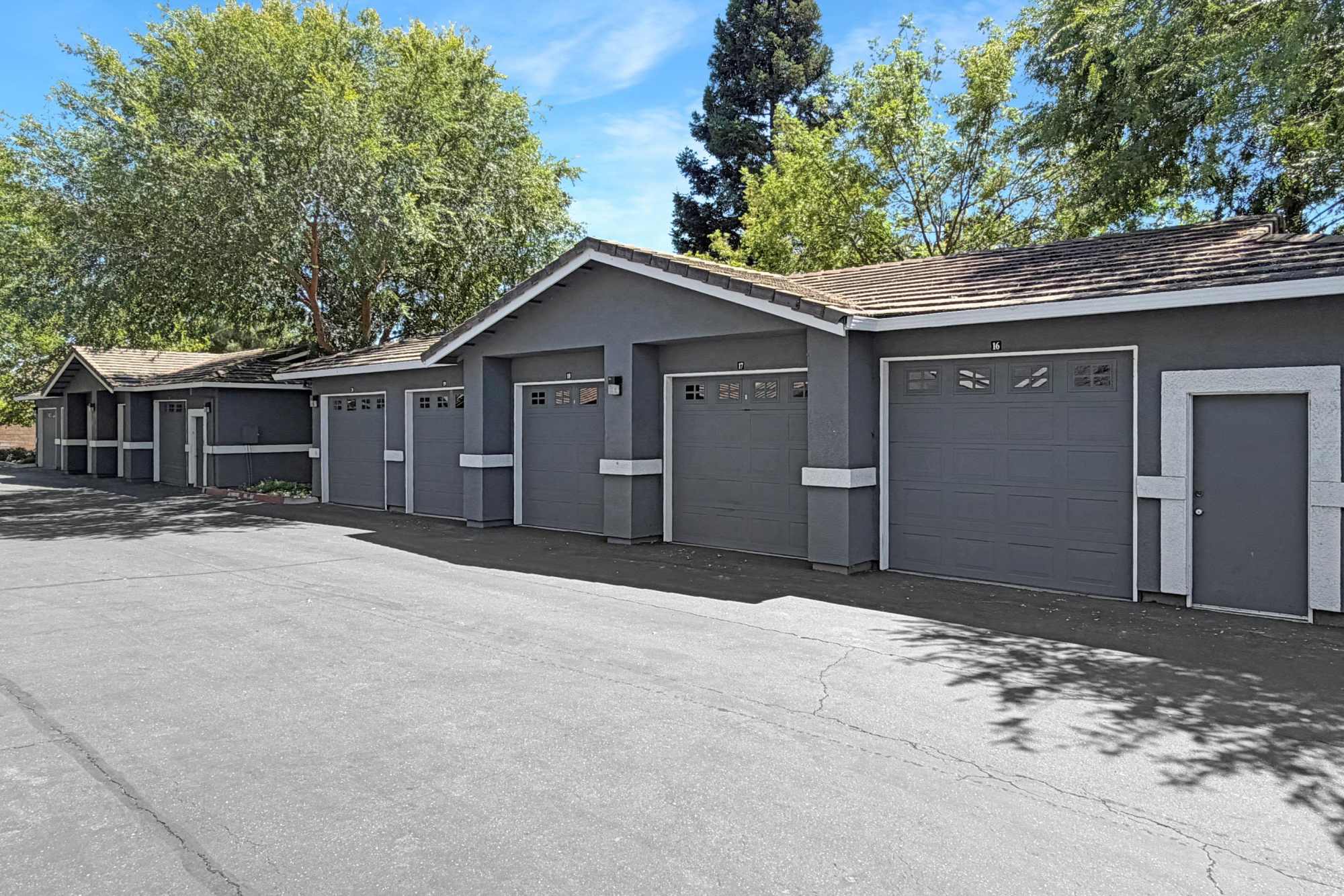 Garages at Natomas Park Apartments in Sacramento, California