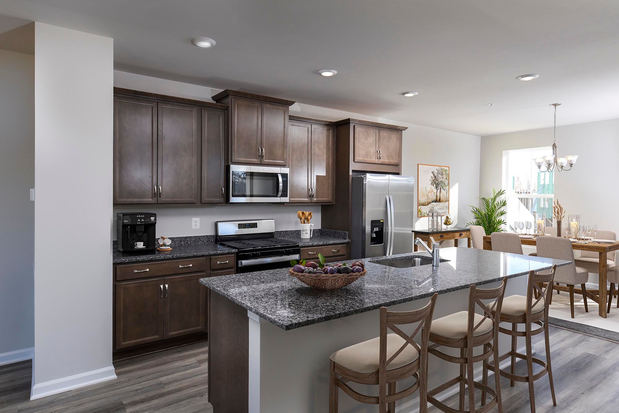Model kitchen at The Collection at Scotland Heights in Waldorf, Maryland
