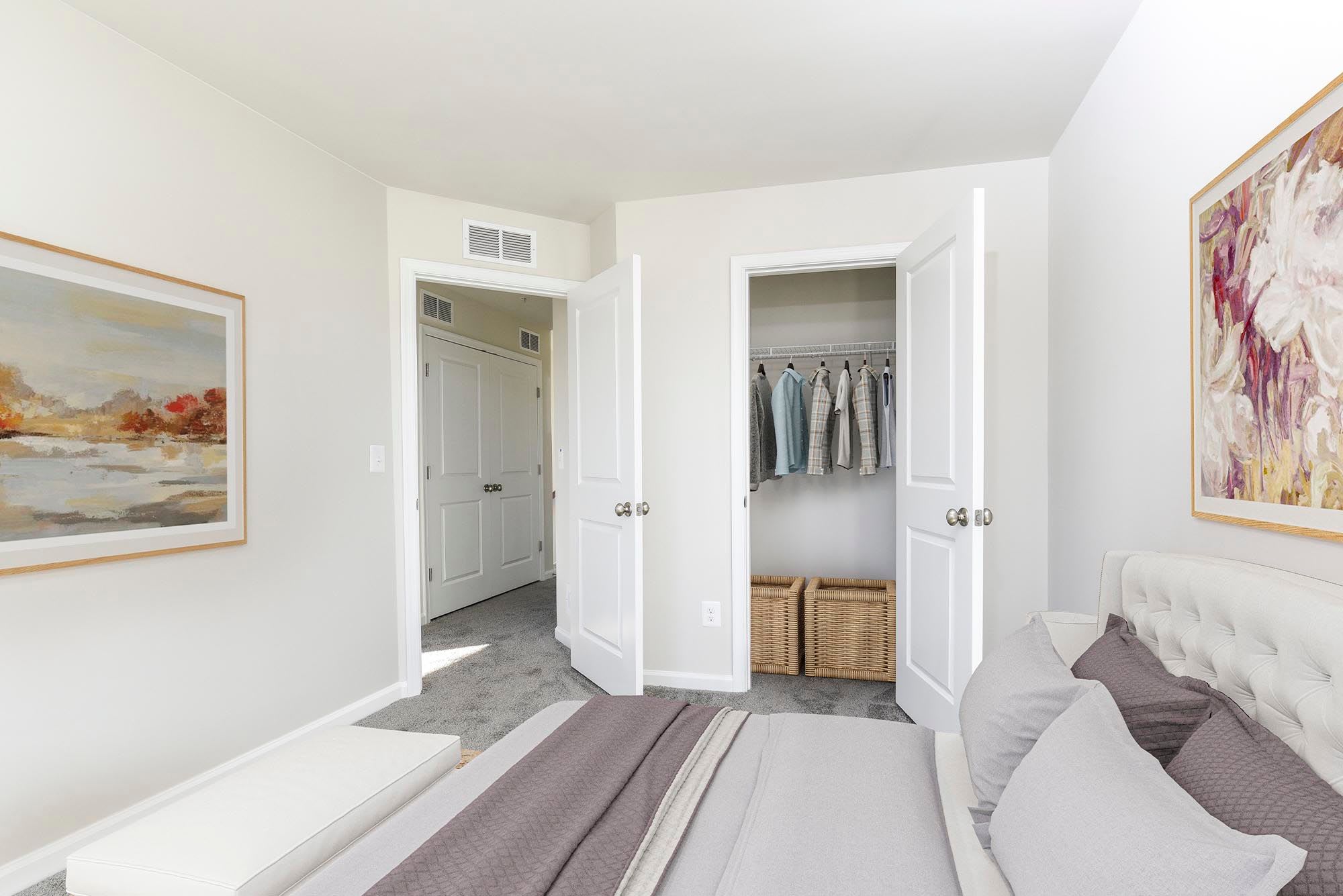 Model bedroom at The Collection at Scotland Heights in Waldorf, Maryland