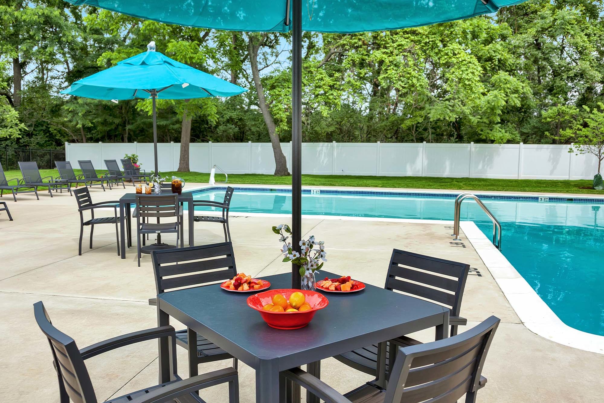 lunch poolside at Valley Park in Bethlehem, Pennsylvania