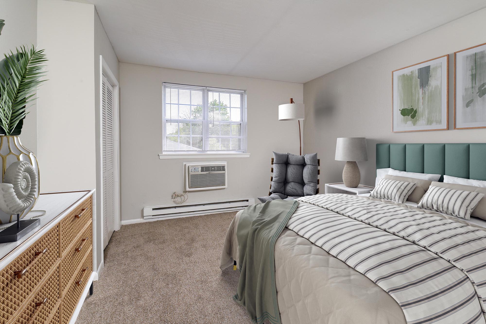 Model bedroom at Valley Park in Bethlehem, Pennsylvania