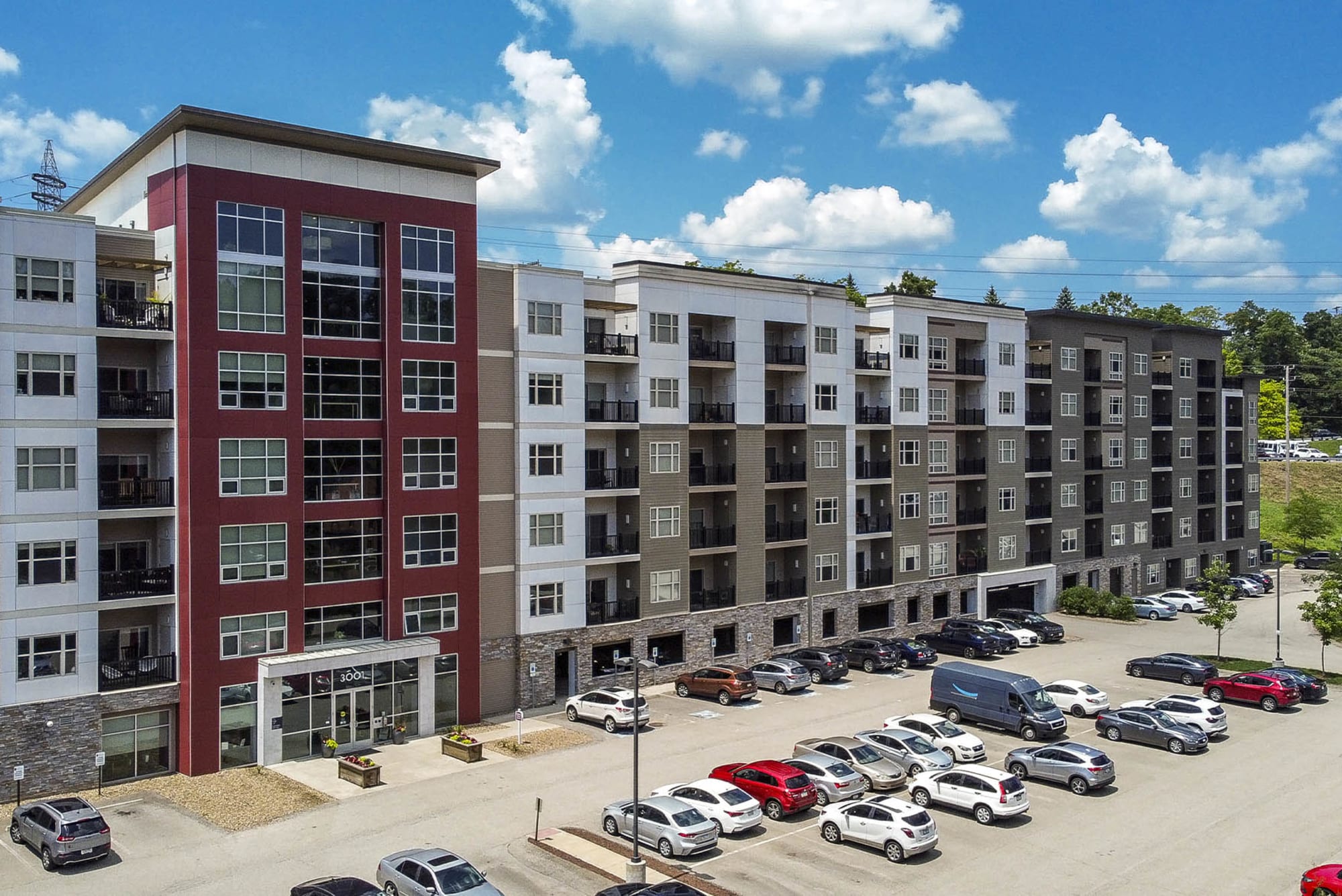 exterior of Cosmopolitan Apartments in Pittsburgh, Pennsylvania