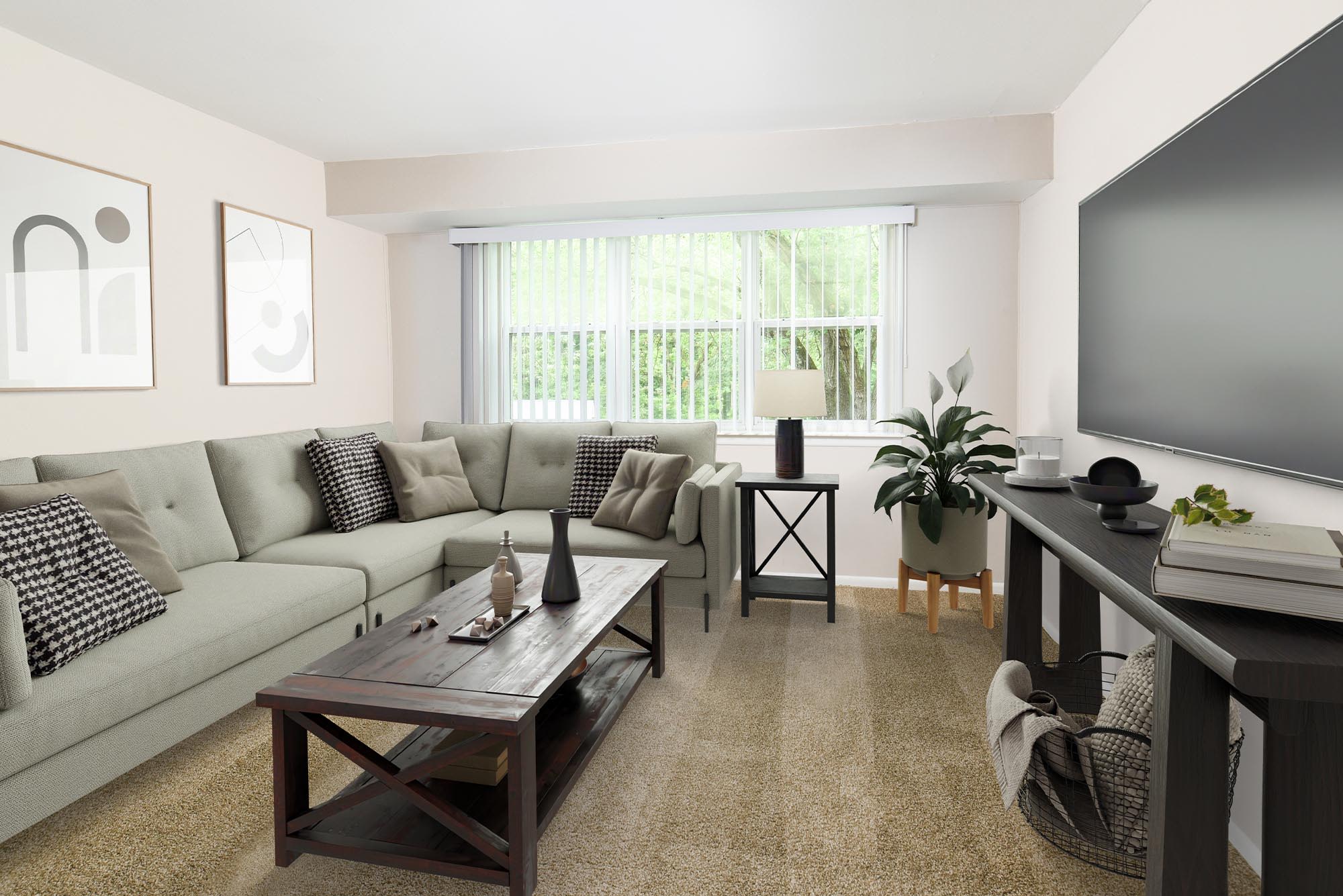 living room at Liberty Pointe in Newark, Delaware