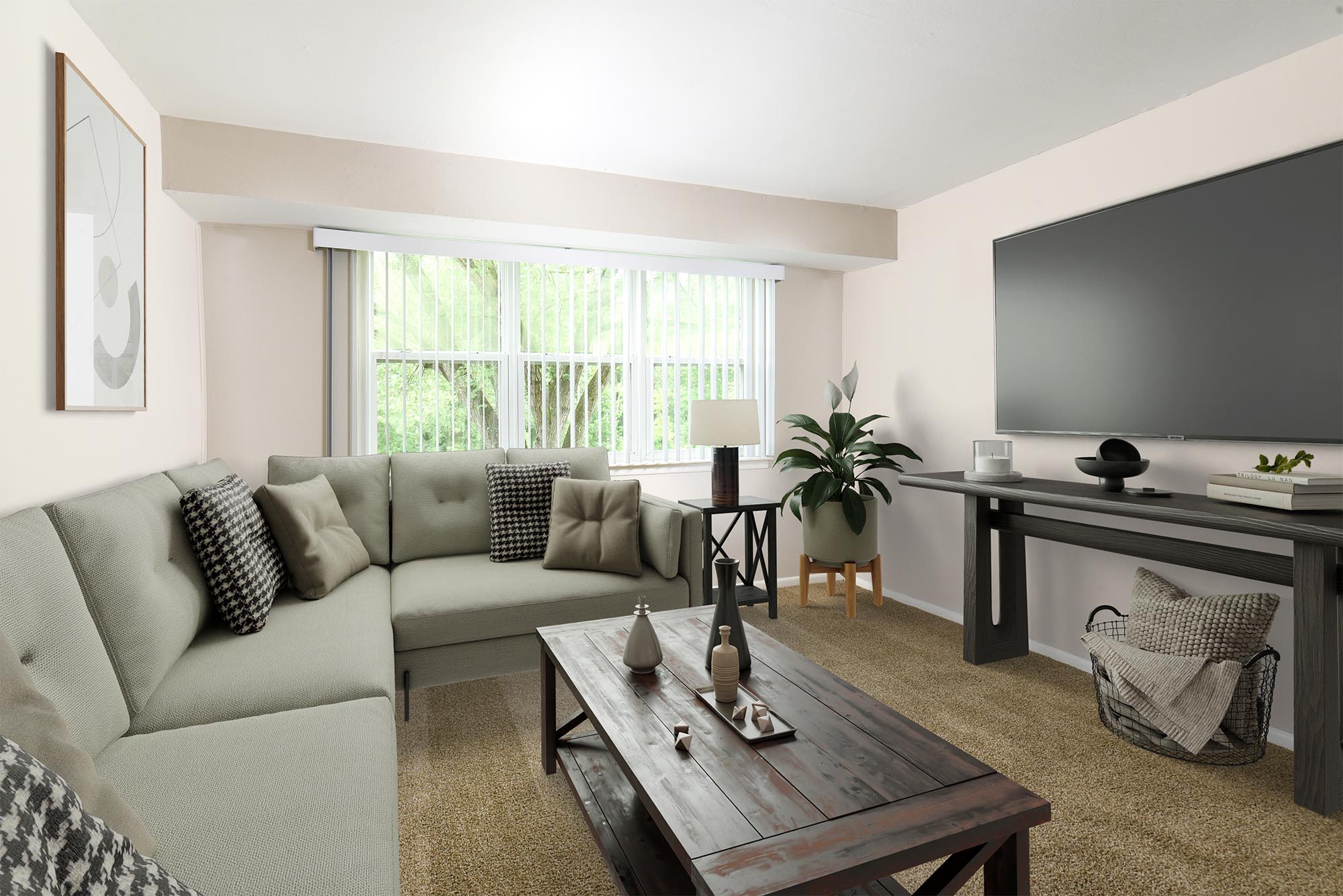 living room at Liberty Pointe in Newark, Delaware