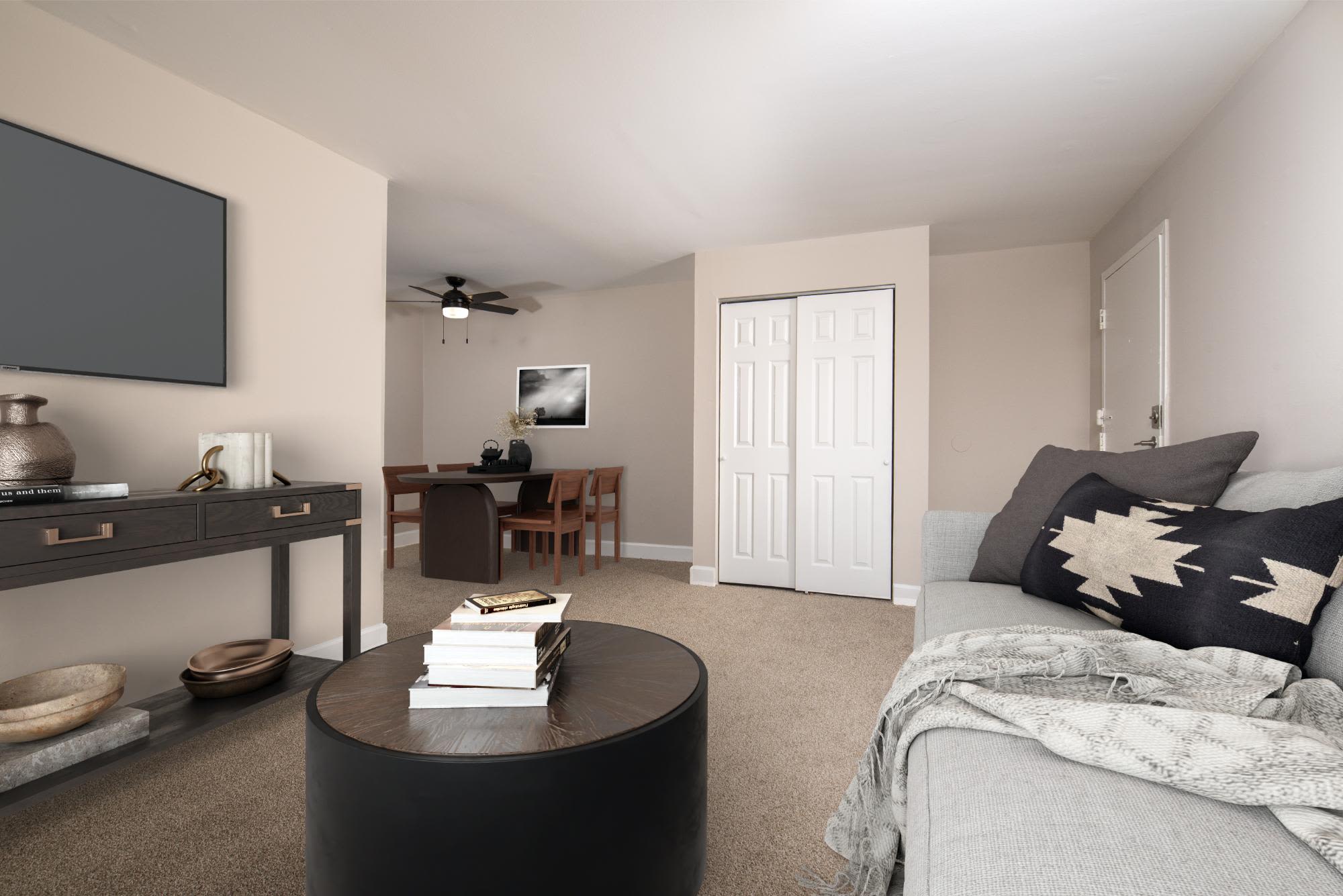 living room at Liberty Pointe in Newark, Delaware