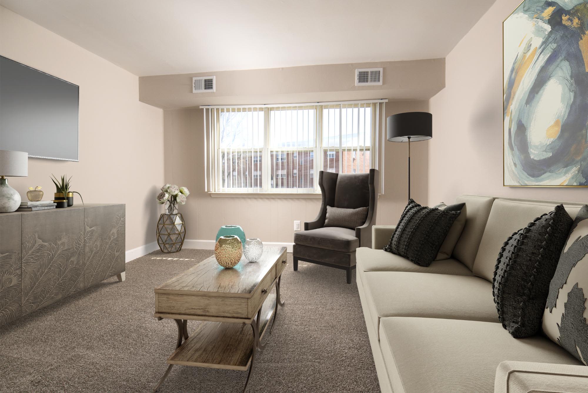 Living Room at Liberty Pointe in Newark, Delaware
