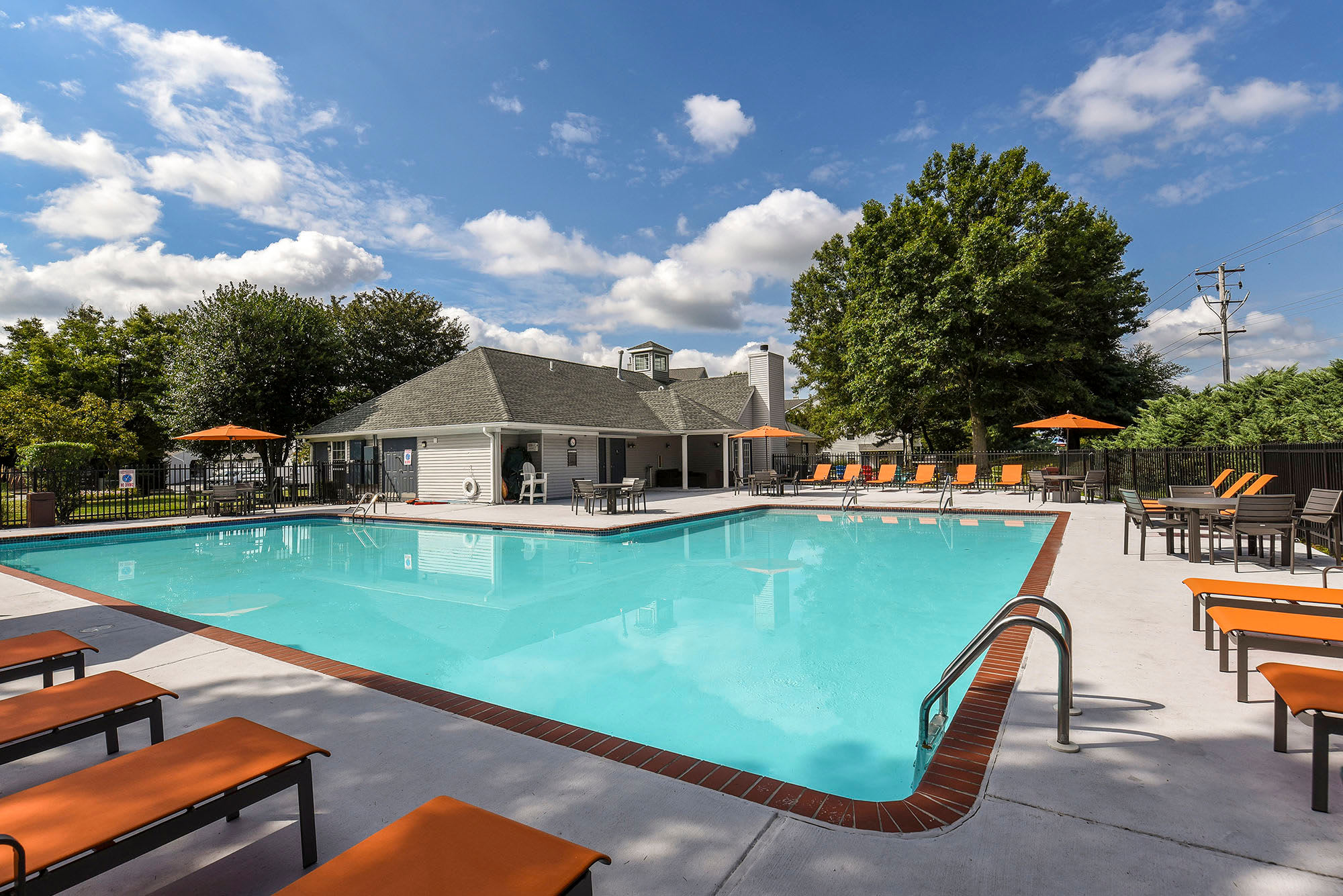 On-site swimming pool at Iron Ridge and Stonegate Apartments in Elkton, Maryland