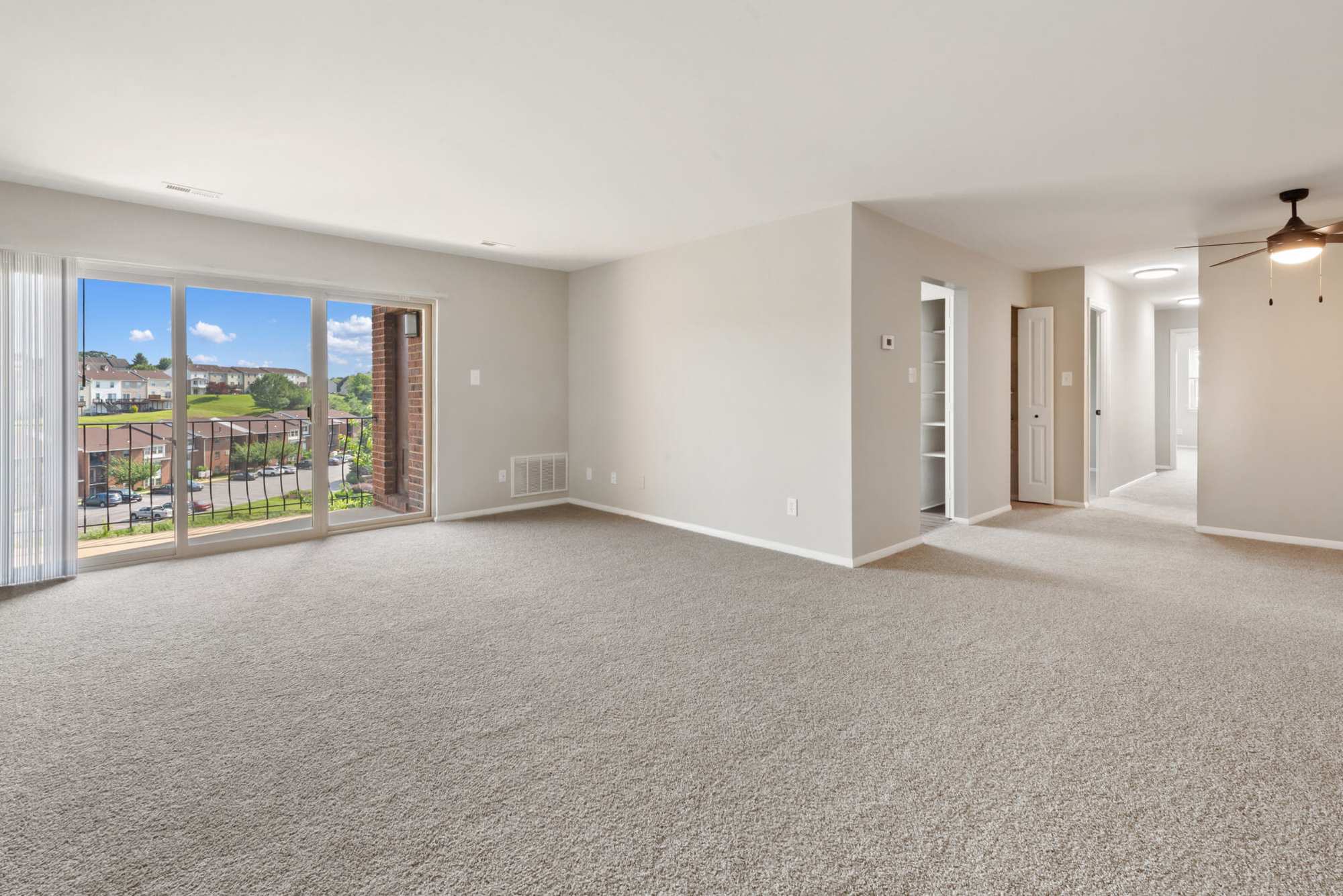 Renovated living room at Greenspring in York, Pennsylvania