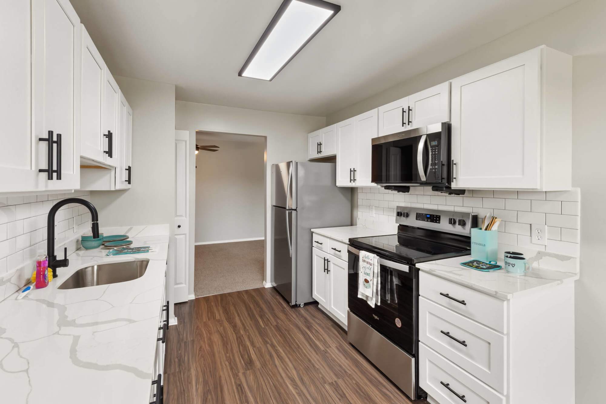 renovated kitchen at Greenspring in York, Pennsylvania