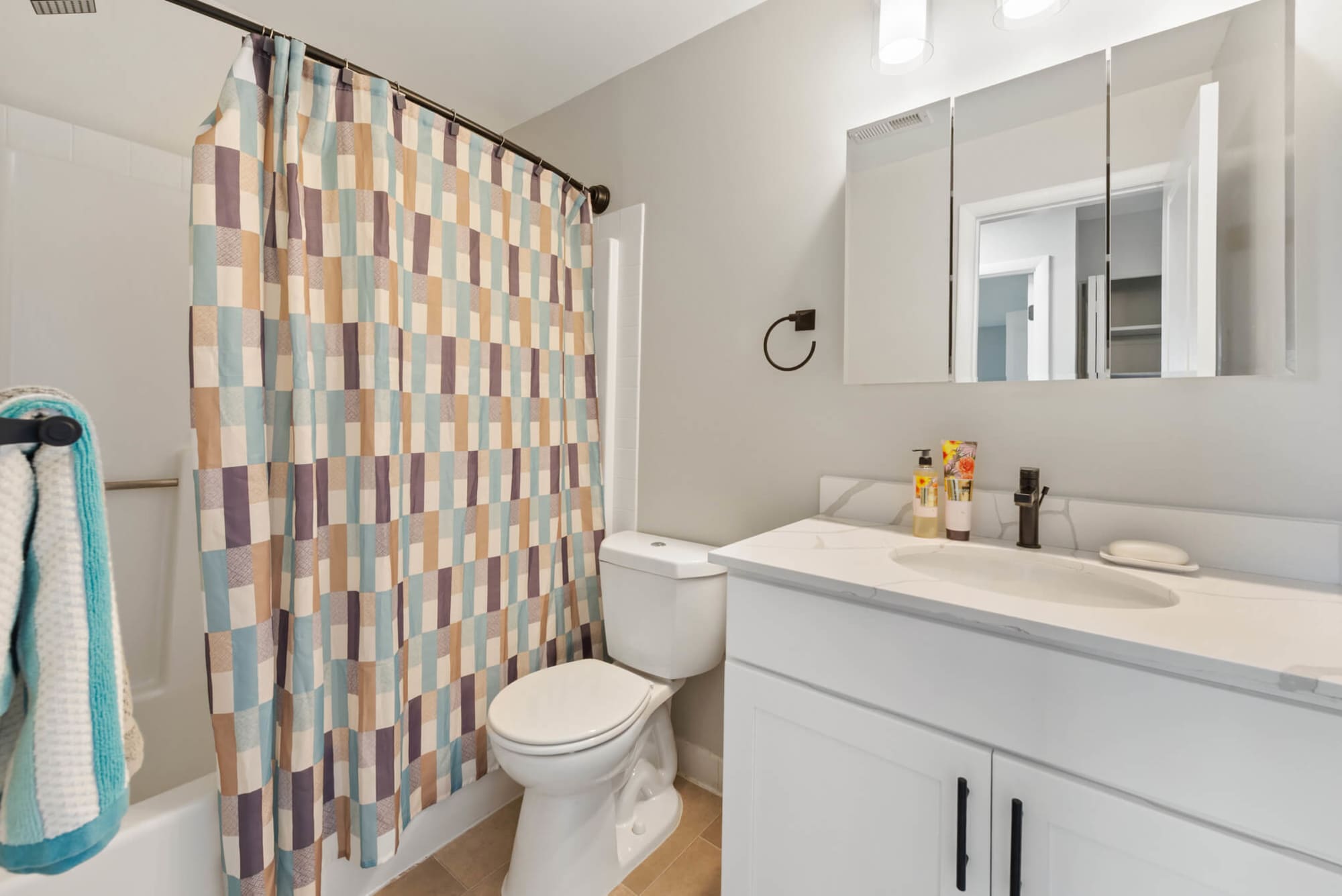 Renovated bathroom at Greenspring in York, Pennsylvania