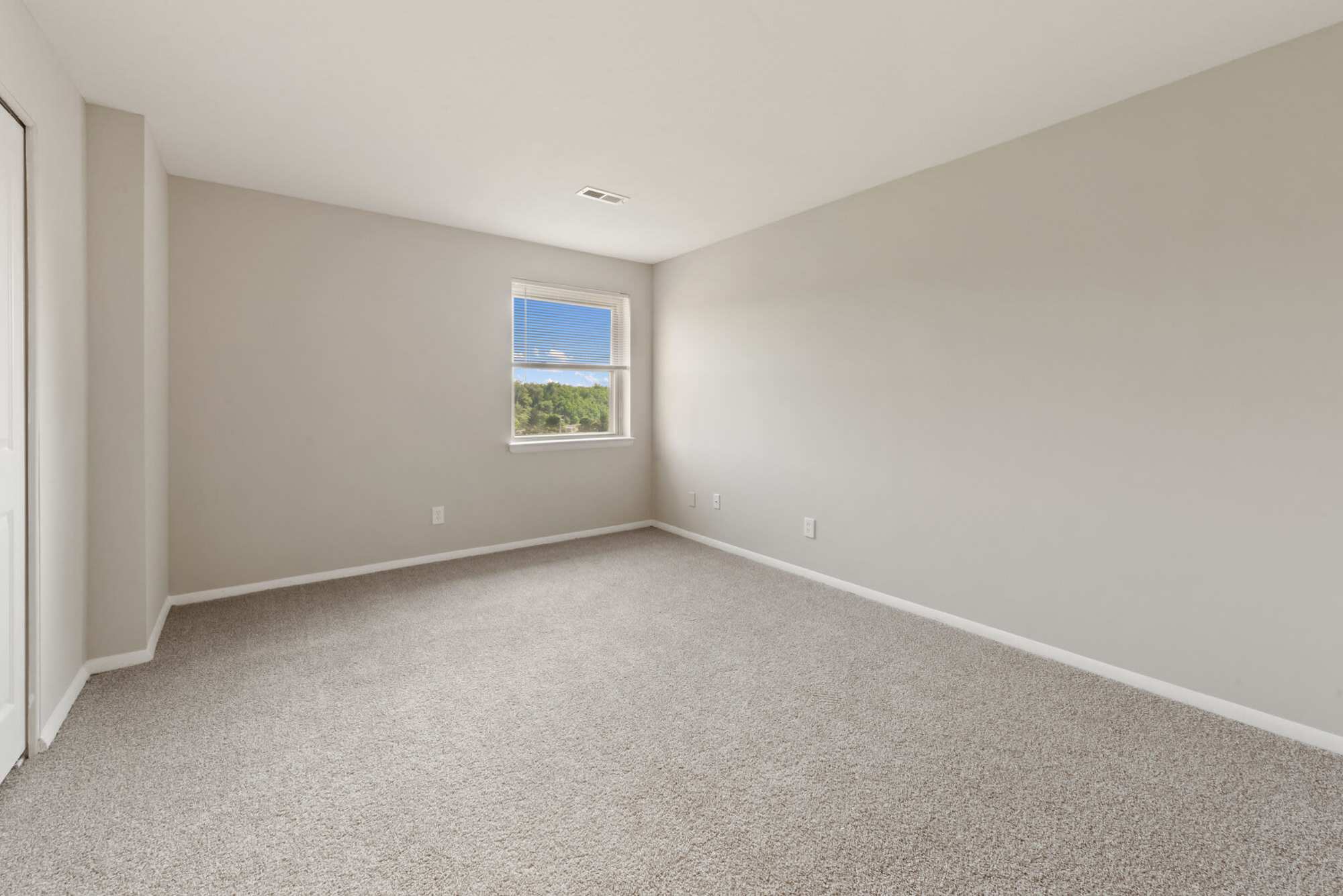 Renovated bedroom at Greenspring in York, Pennsylvania