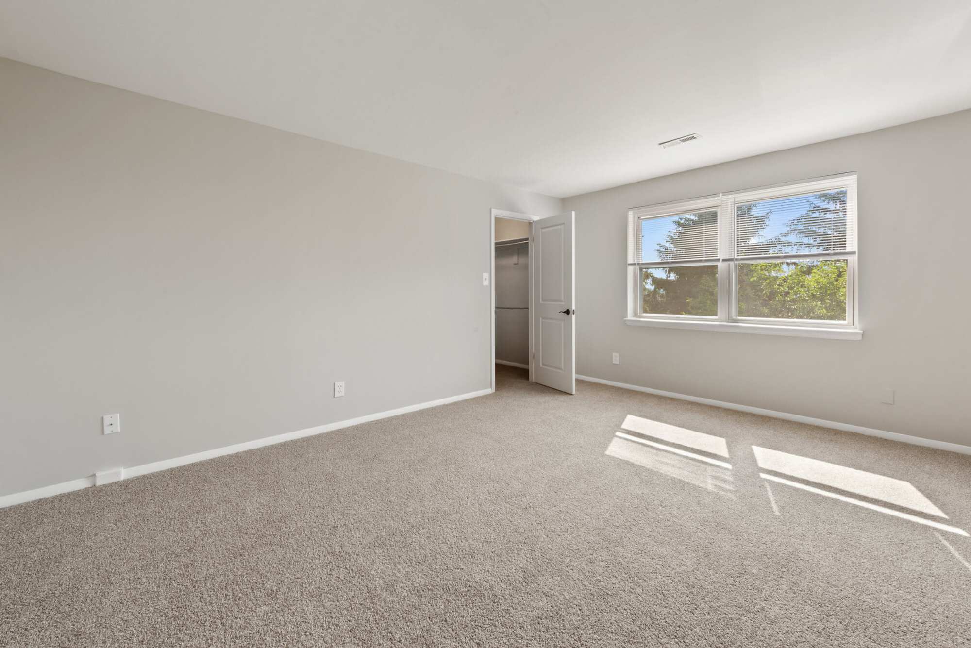 Renovated bedroom at Greenspring in York, Pennsylvania
