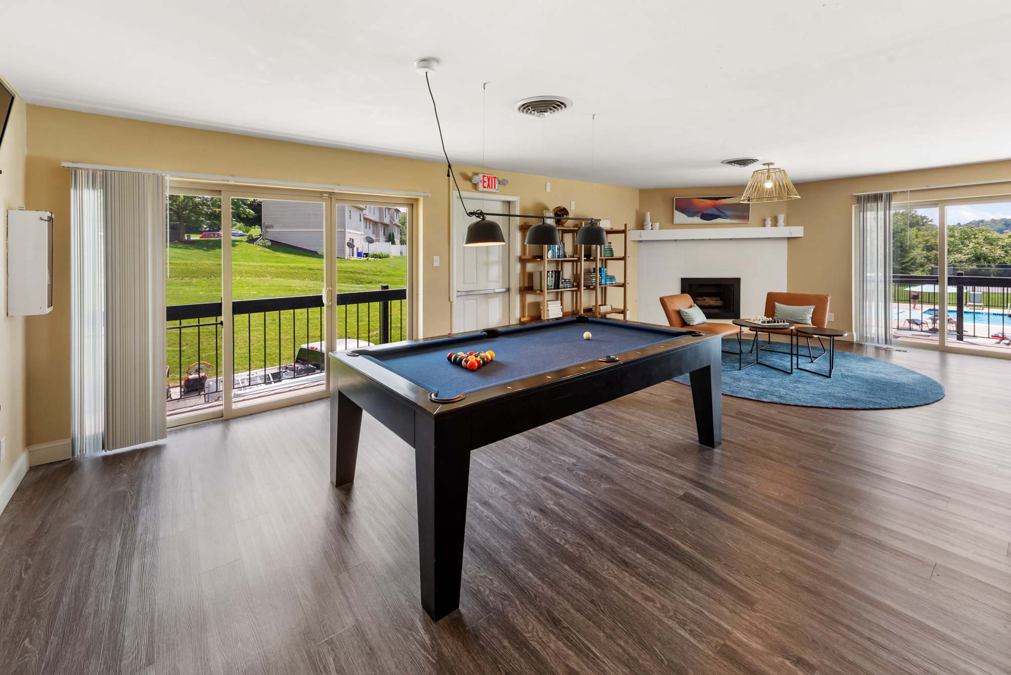 clubhouse with billiards at Greenspring in York, Pennsylvania