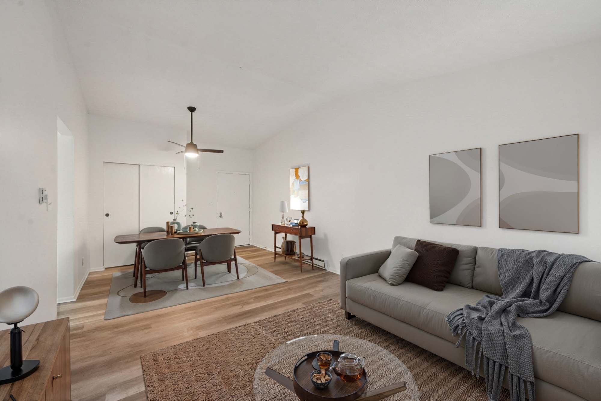 Modern apartment home interior at Pointe at Northern Woods in Columbus, Ohio