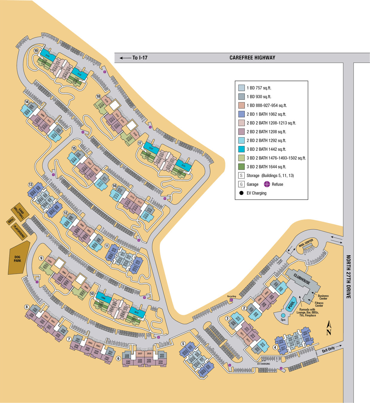 Site map of Las Colinas at Black Canyon in Phoenix, AZ