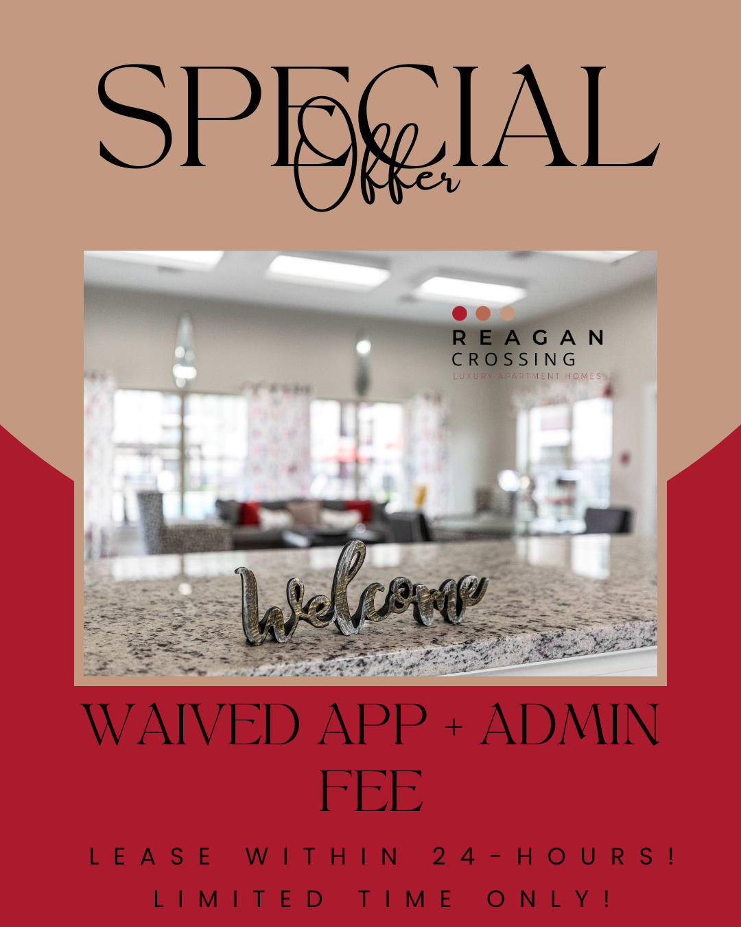 Latest Reagan banner at Reagan Crossing in Covington, Louisiana