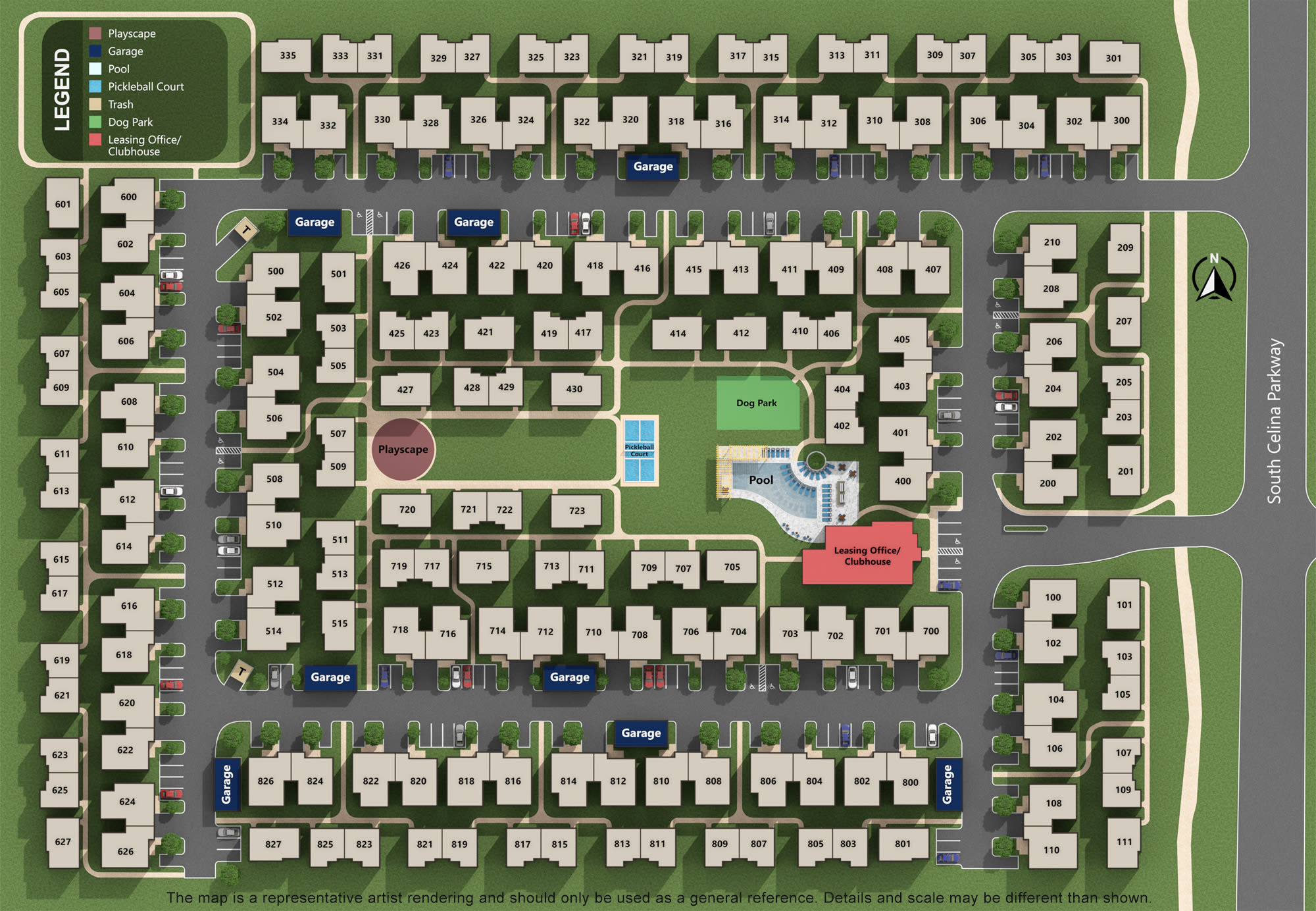 parcHAUS AT CELINA PARKWAY site map
