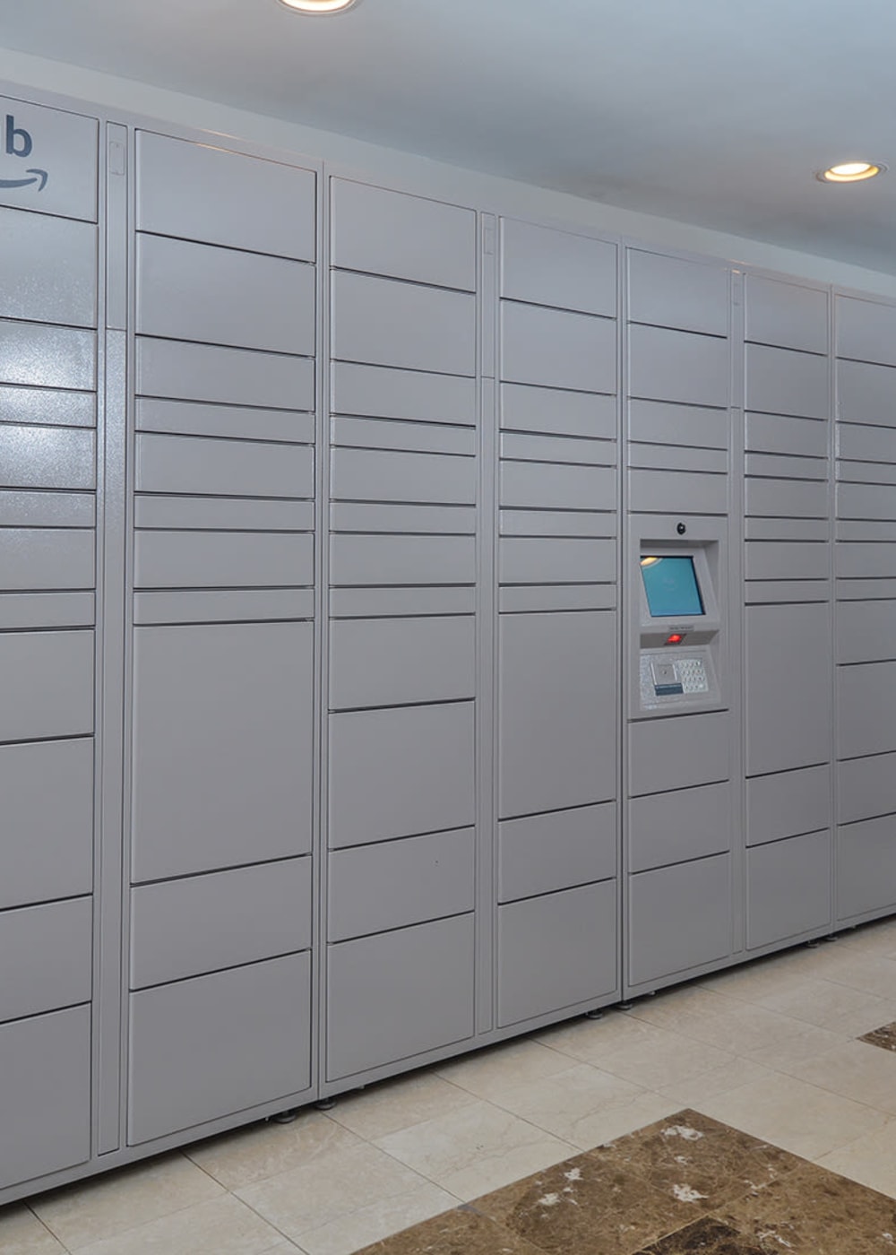 Package lockers at The Brunswick in New Brunswick, New Jersey