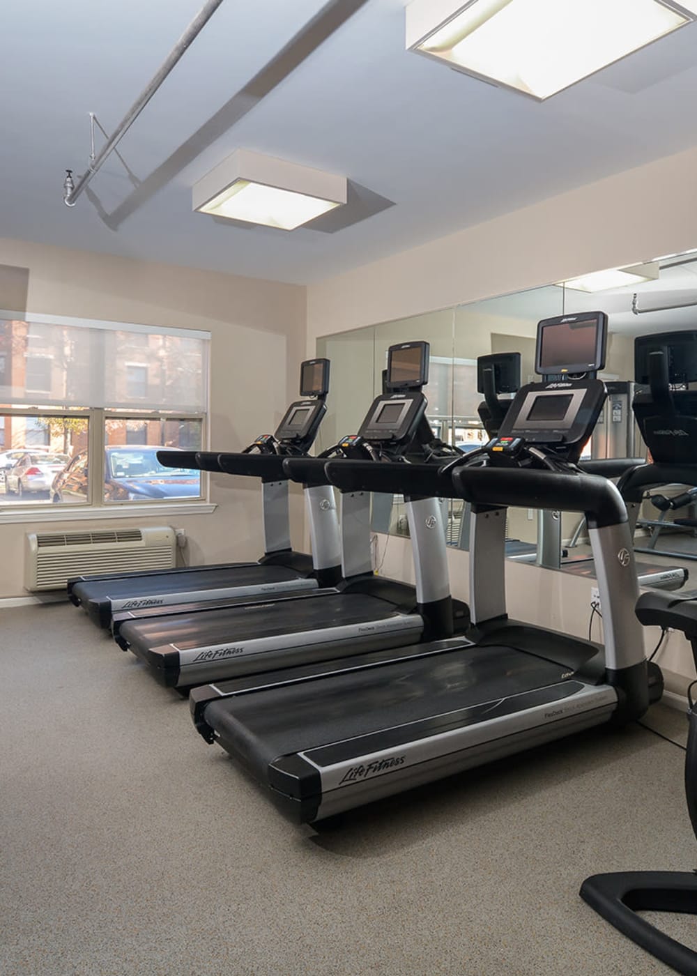 Fitness center at The Brunswick in New Brunswick, New Jersey