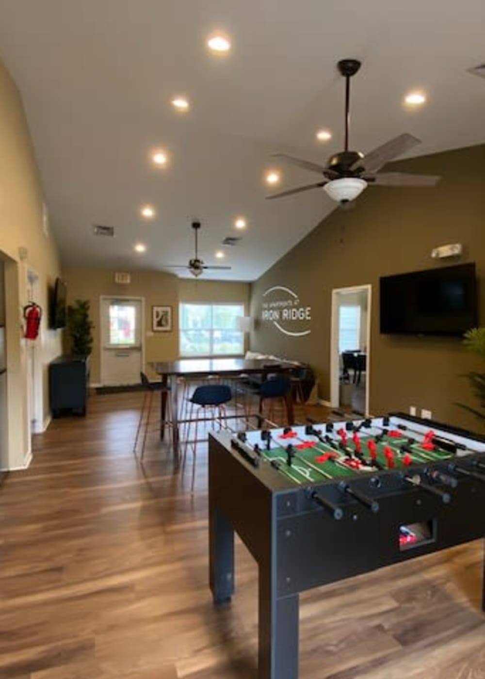 Foozball table in clubhouse at Iron Ridge in Elkton, Maryland