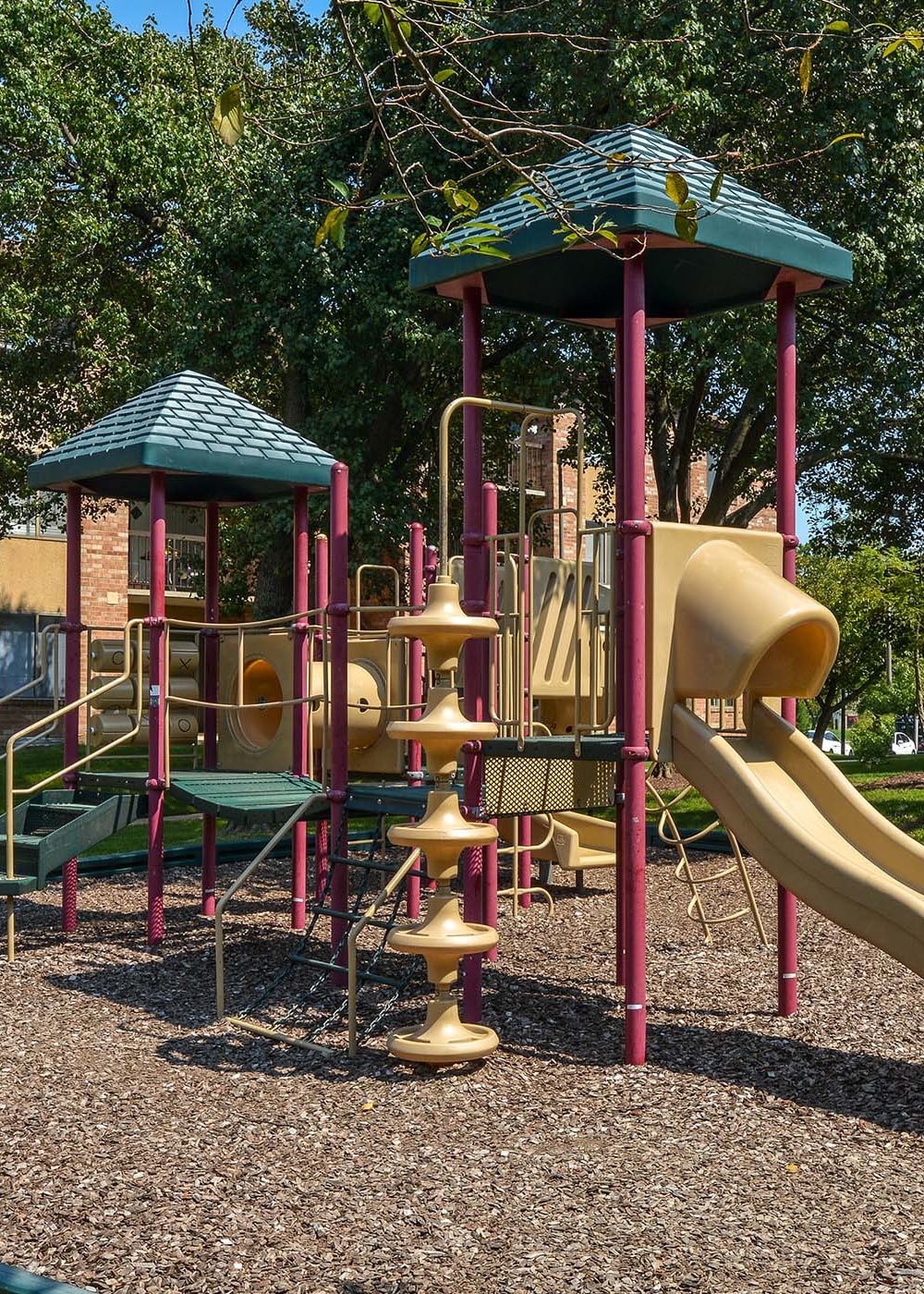 Children's playground area at The Flats at Columbia Pike in Silver Spring, Maryland