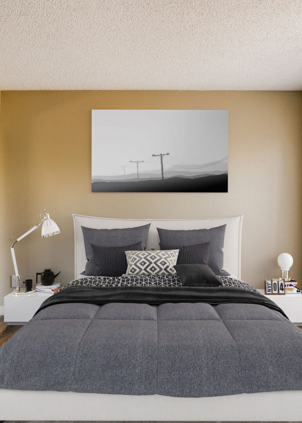 Bedroom at Portico in Fullerton, California