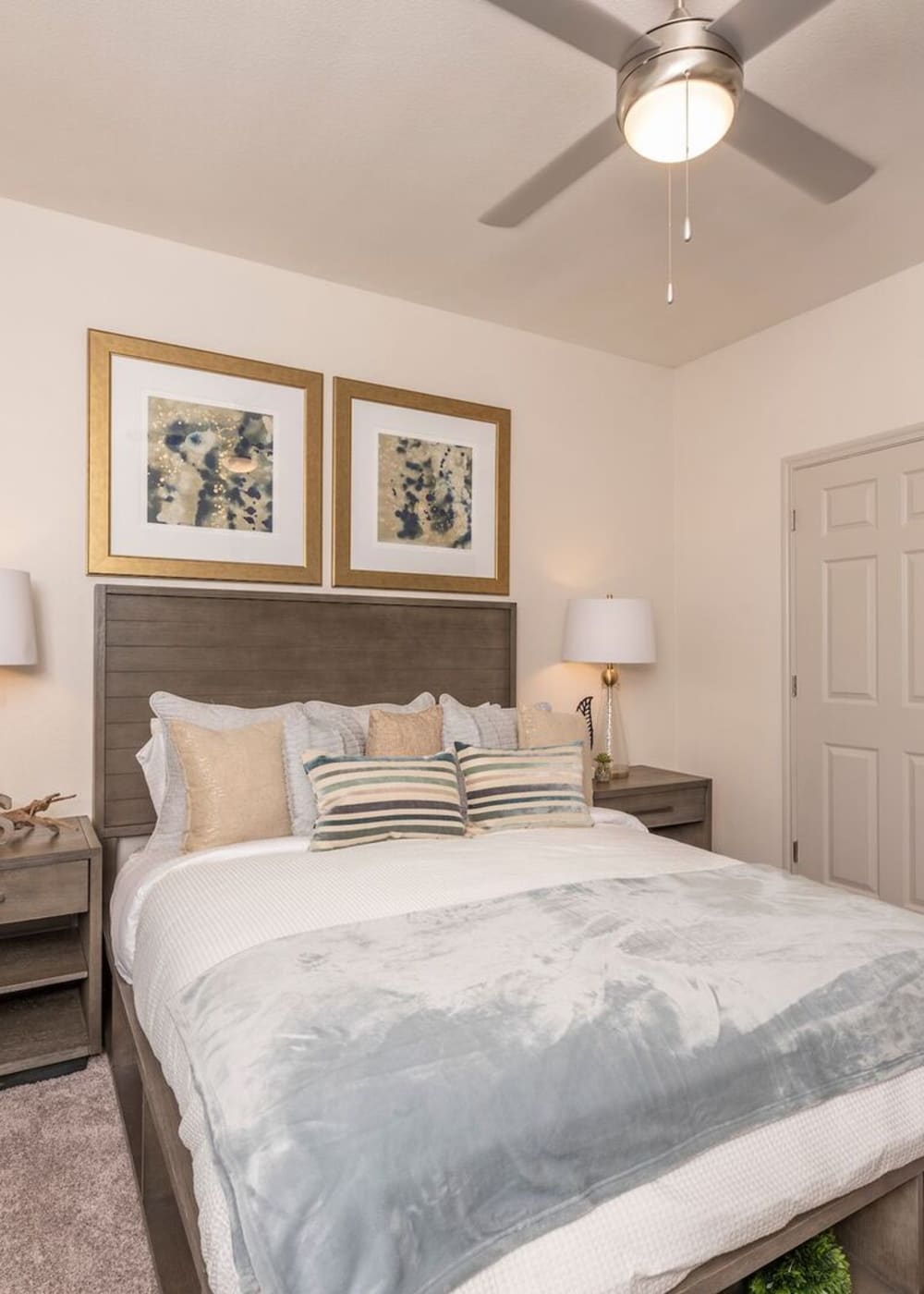 Cozy bedroom at Sheffield Square in Grand Prairie, Texas