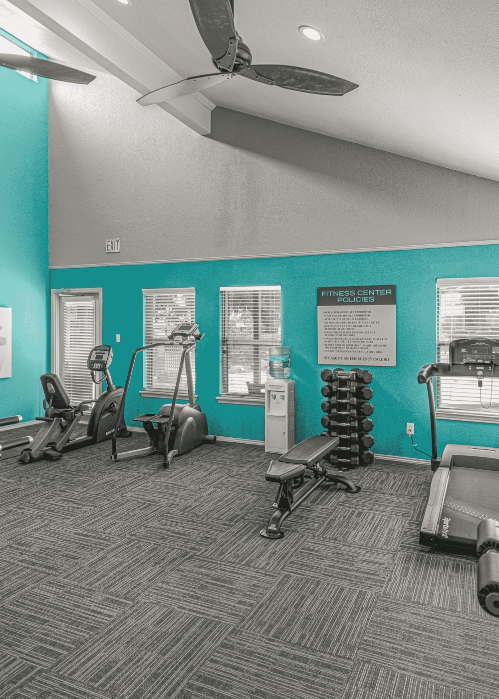 Workout facility at Creekside Apartment Homes in Fort Worth, Texas