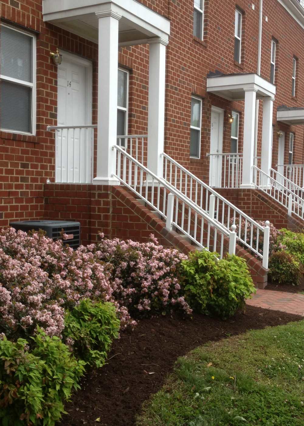 Exterior of the entrance to an apartment at Marshall Park in Richmond, Virginia