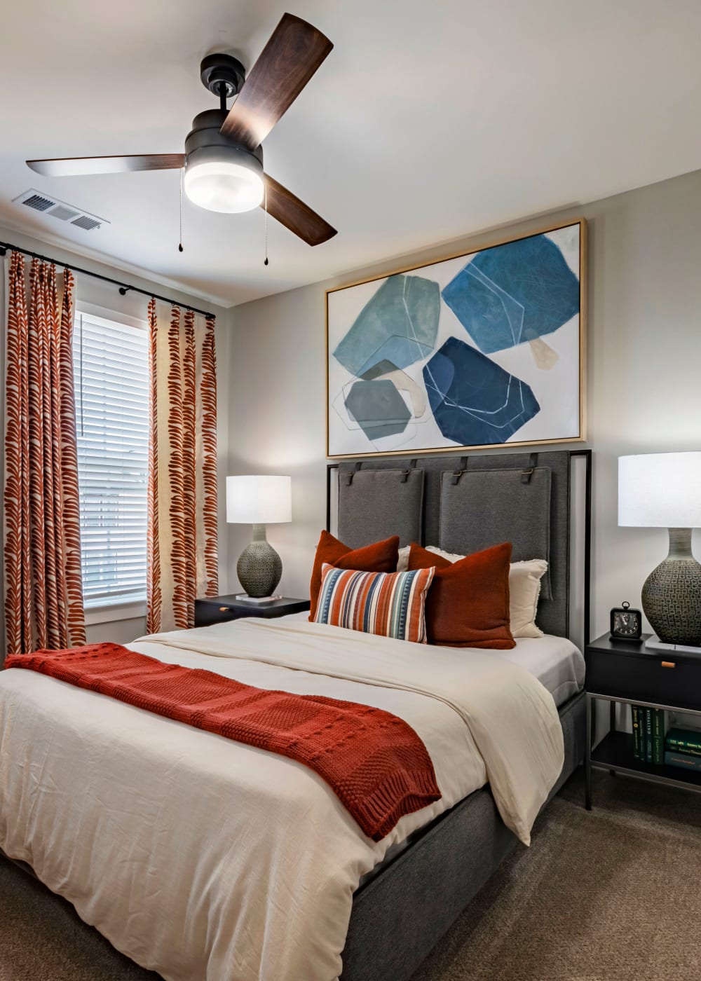  An apartment bedroom at Series at Riverview Landing in Mableton, Georgia
