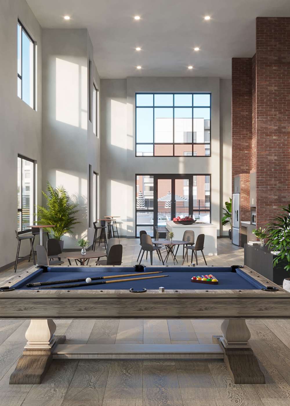 Billiard table in our clubroom at Sphere Apartments in Richmond, Virginia