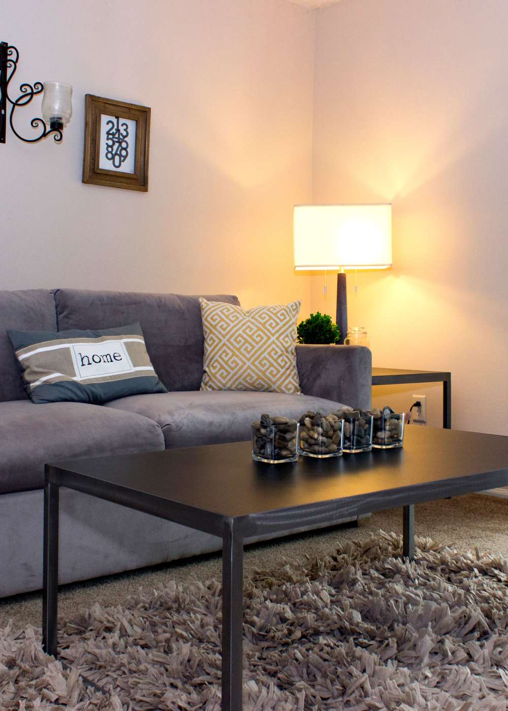 Model living room at Castleton Manor Apartments in Indianapolis, Indiana