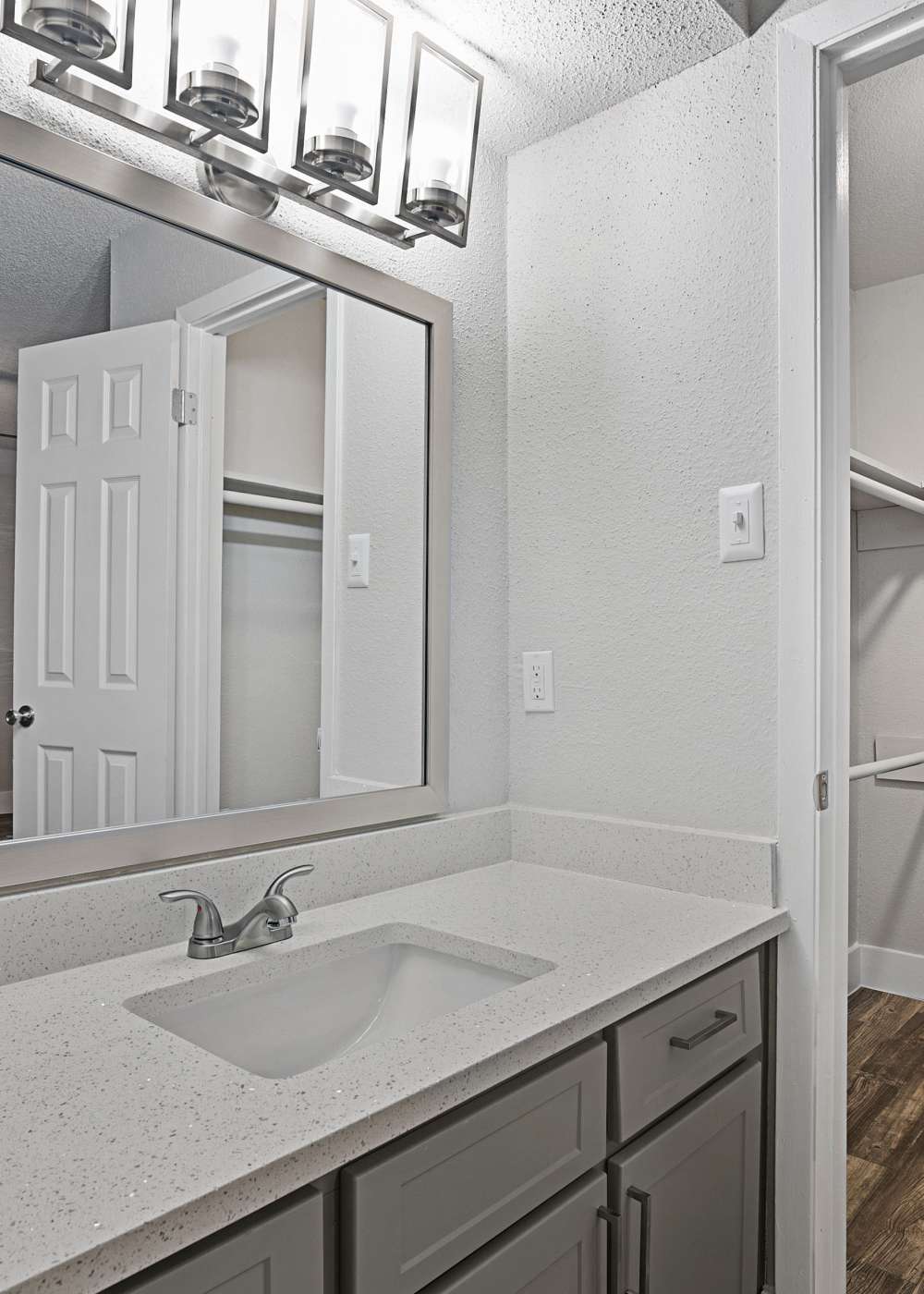 Apartment bathroom at Ashmore in Pasadena, Texas