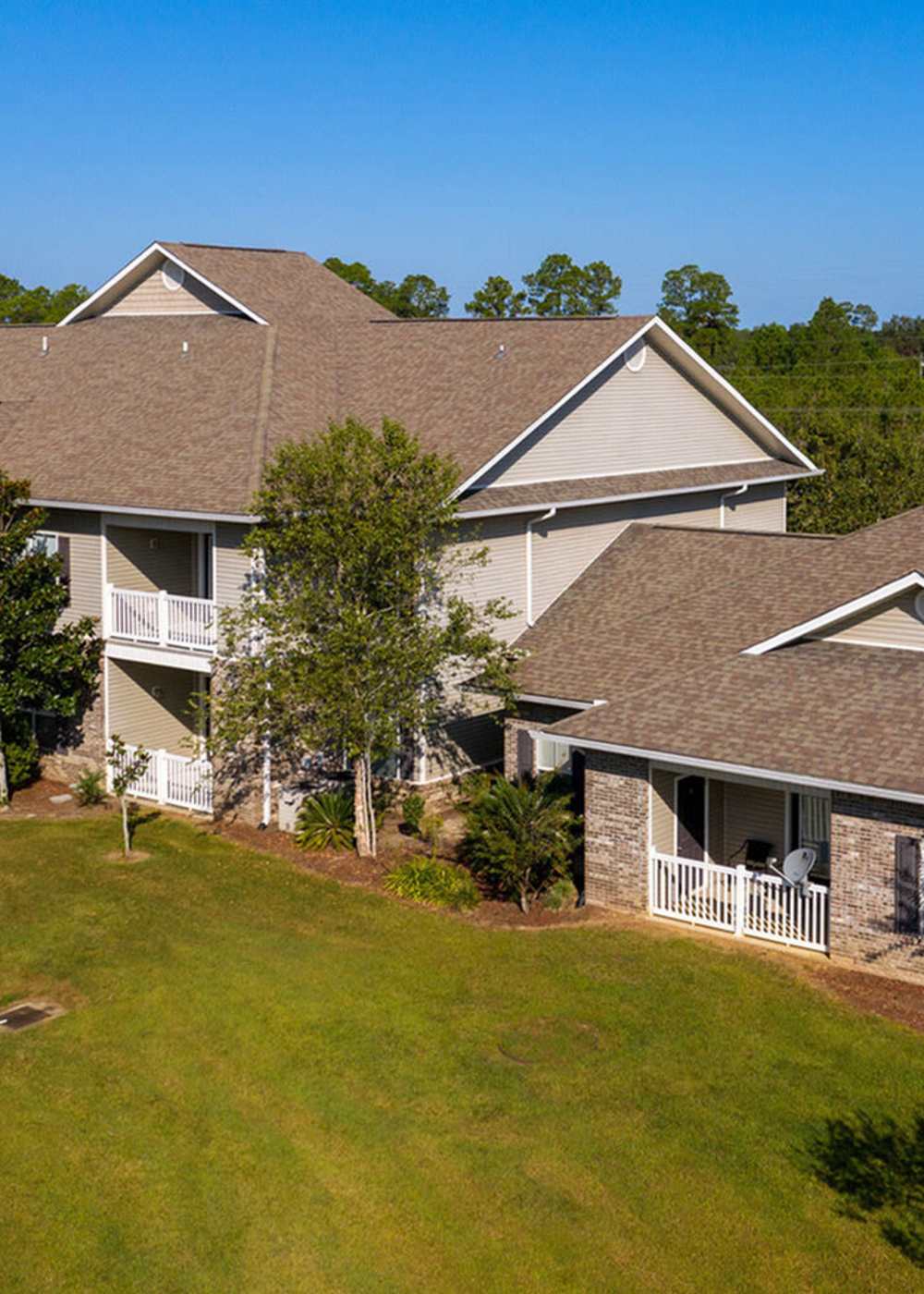 Building exterior at Ocean Springs Station in Ocean Springs, Mississippi