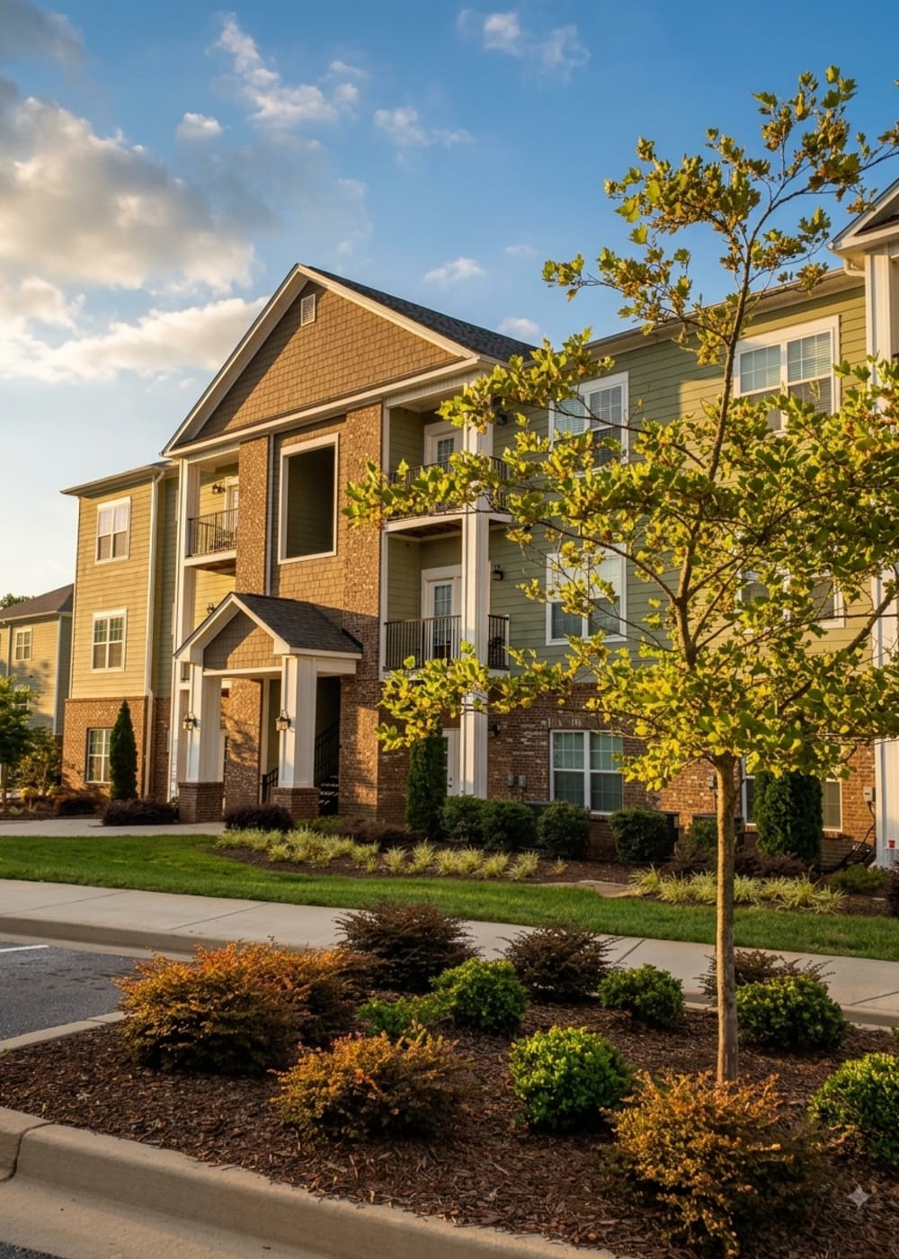 Property exterior at Palisades at The Park in Greenville,South Carolina
