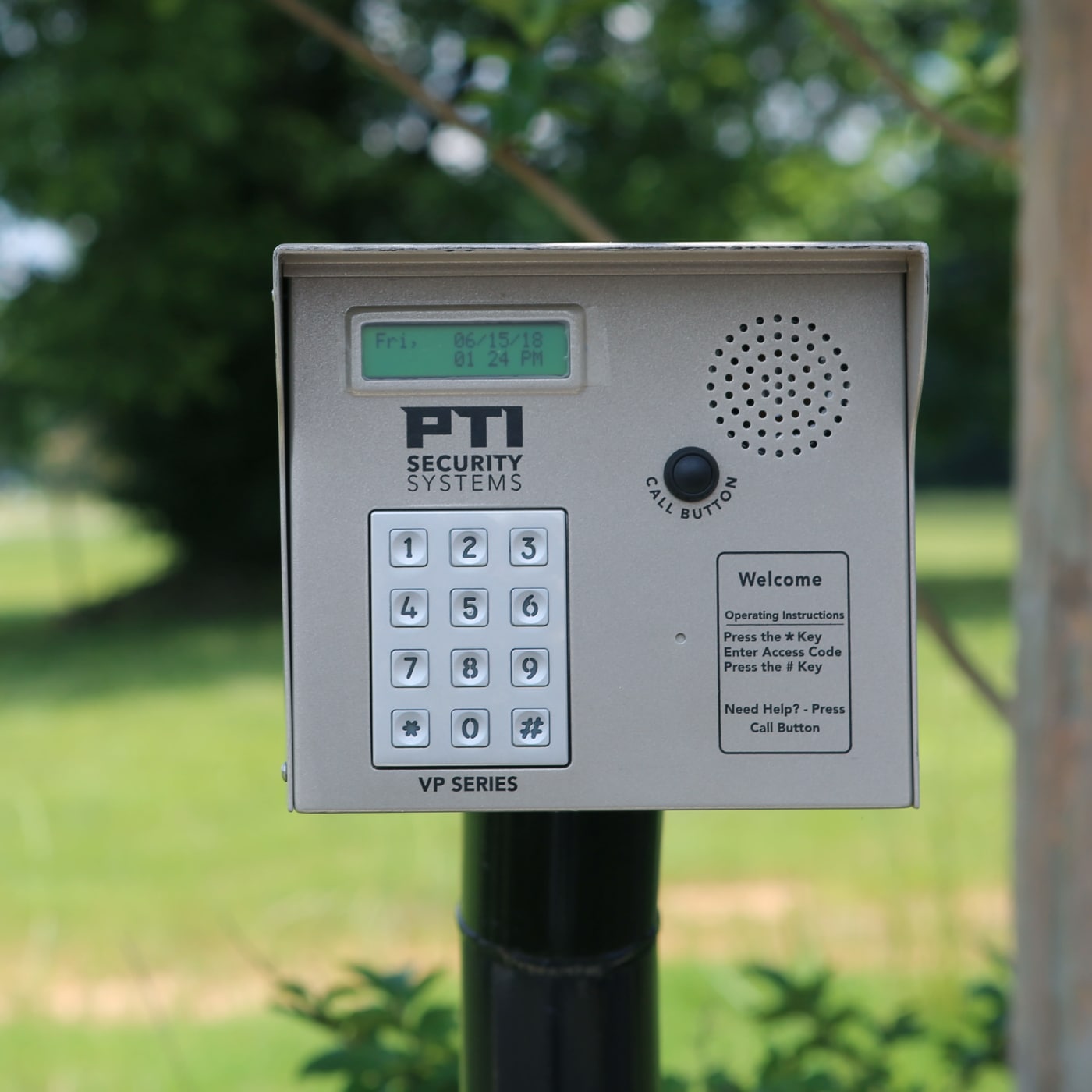 Keypad entrance to StoreSmart Self-Storage in Loganville, Georgia