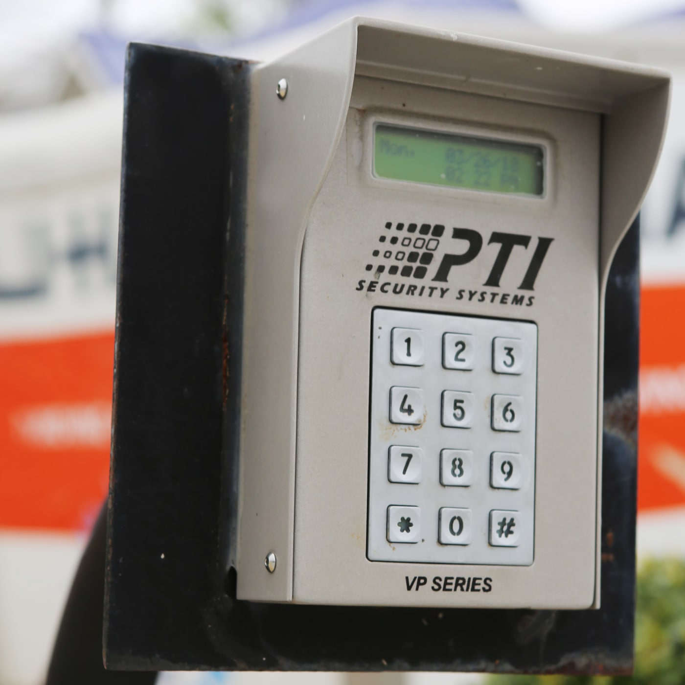 Keypad entrance to StoreSmart Self-Storage in Warner Robins, Georgia