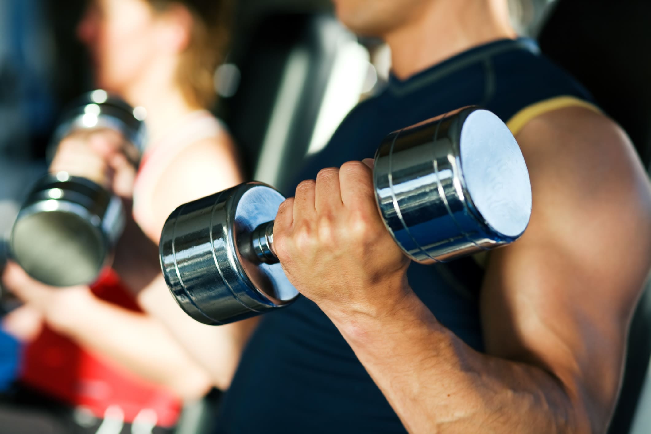 Residents of Bella Fiore excising in the gym