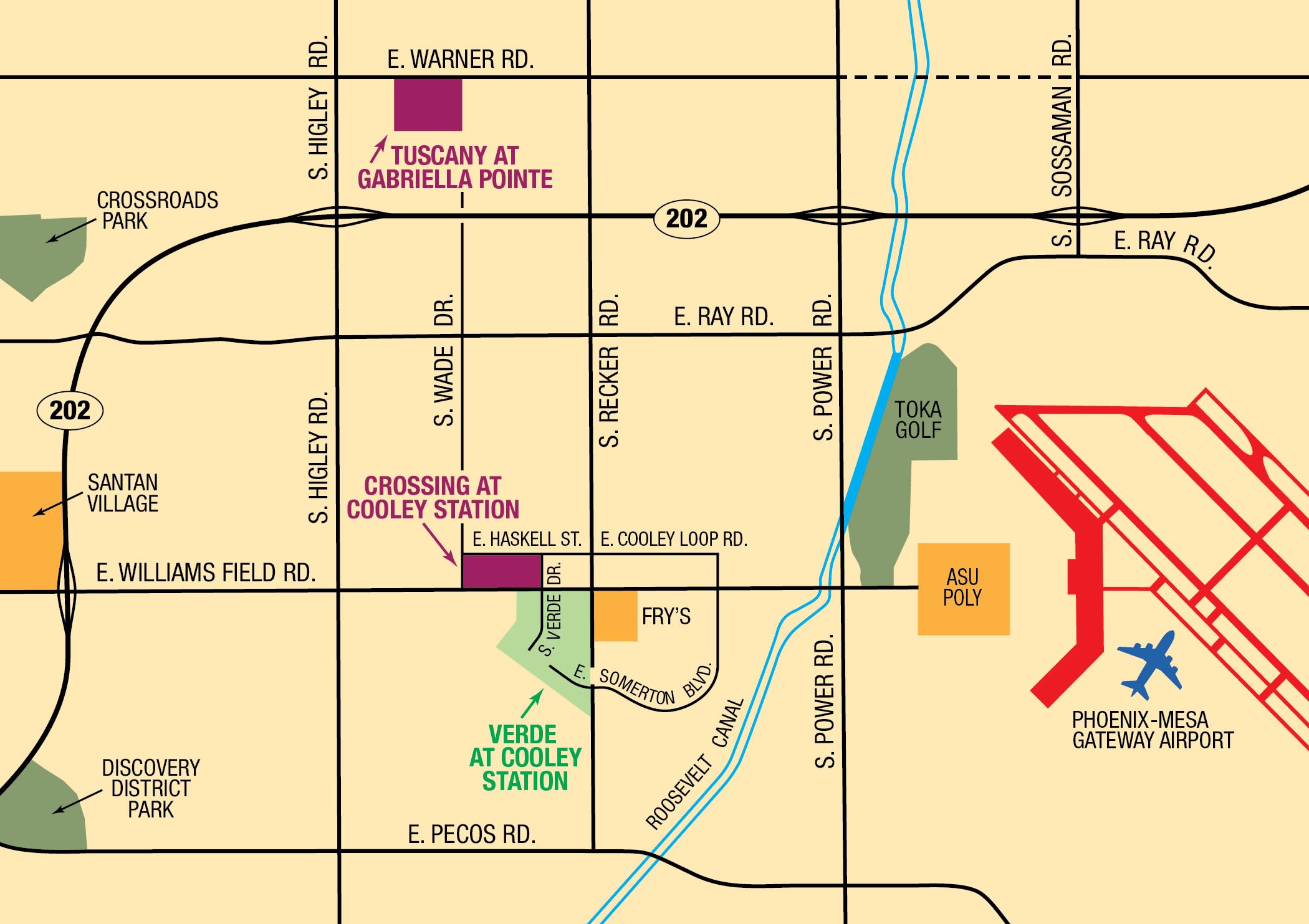 Map of The Crossing at Cooley Station