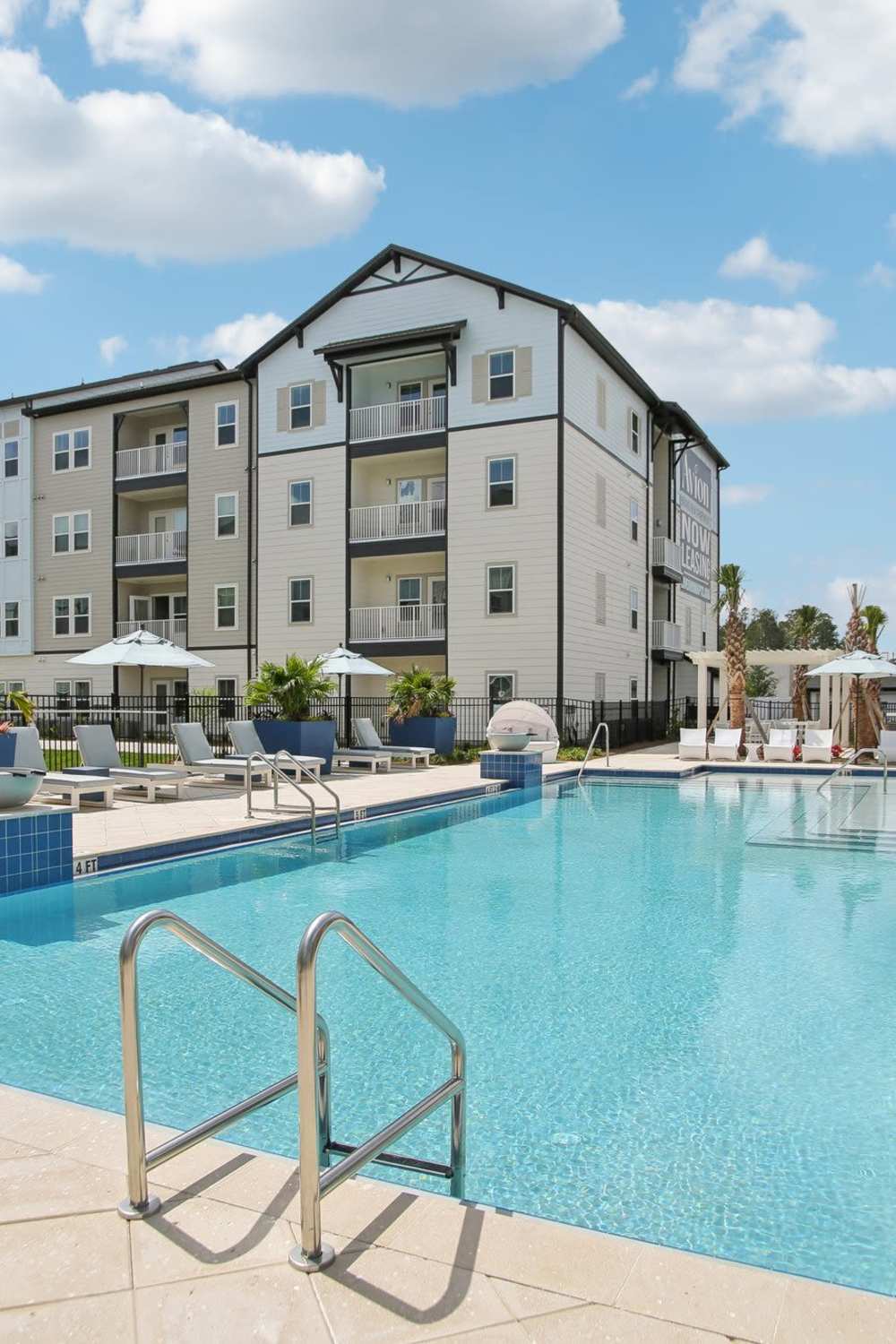 Resort style pool at Avion Apartments in Jacksonville, Florida