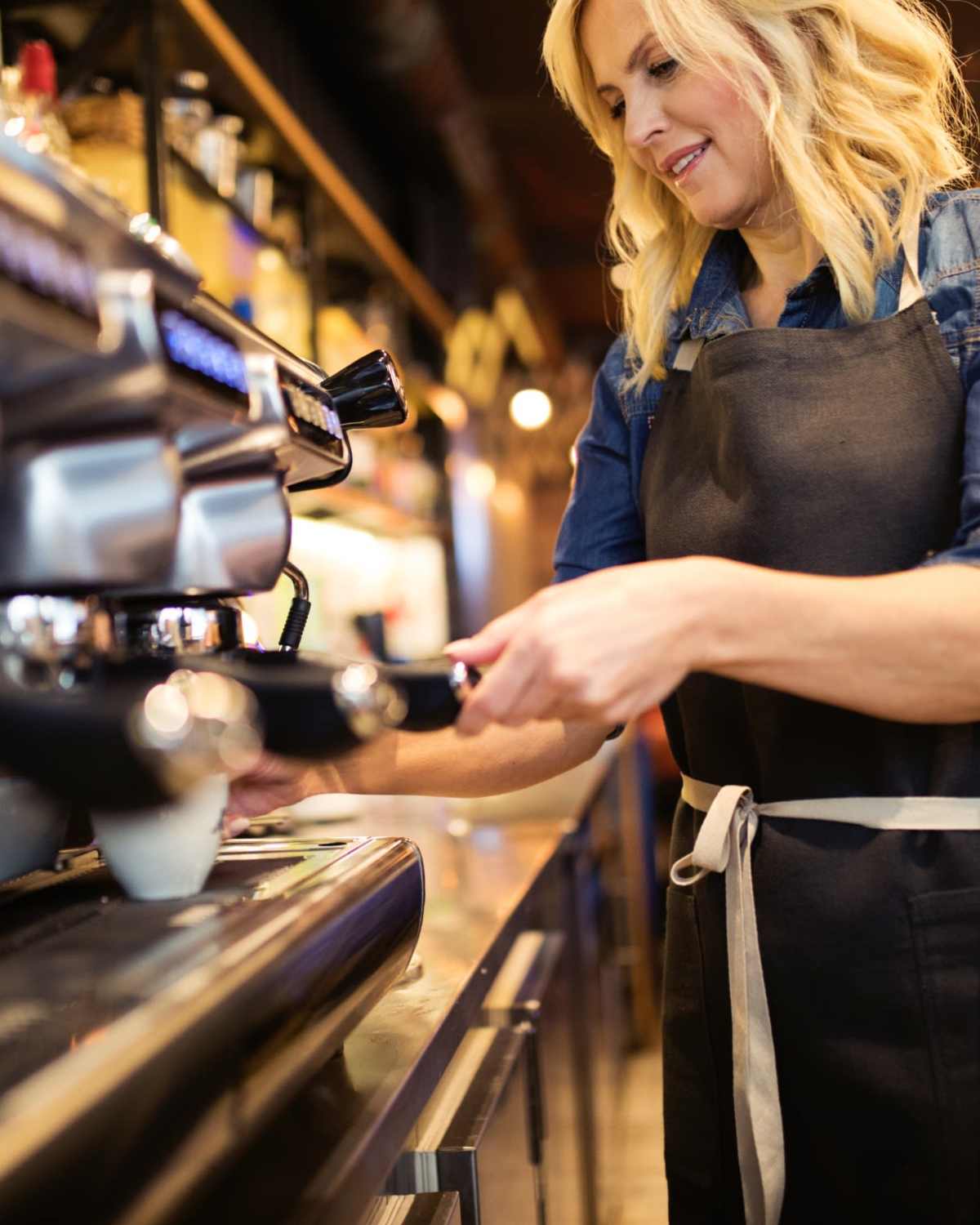 Barista making coffee drinks near Avion Apartments in Jacksonville, Florida