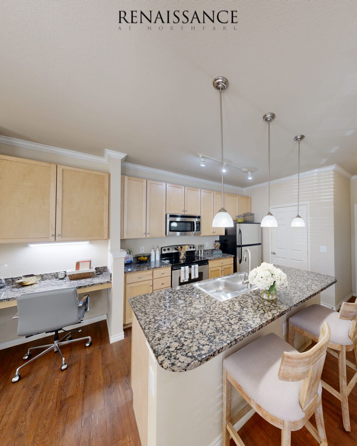 Kitchen at Renaissance At North Park in Lubbock, Texas