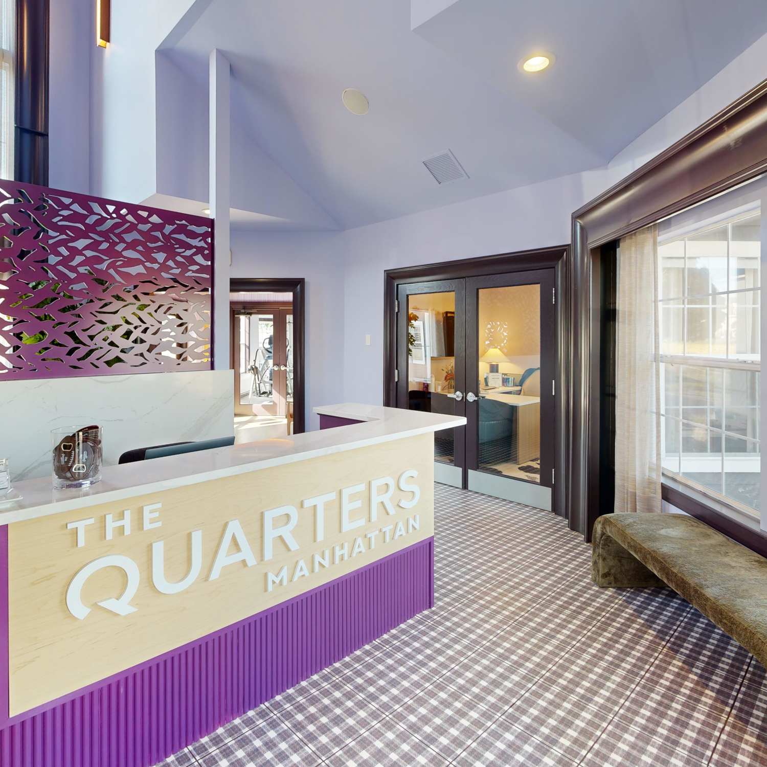 Front entrance at The Quarters Manhattan in Manhattan, Kansas