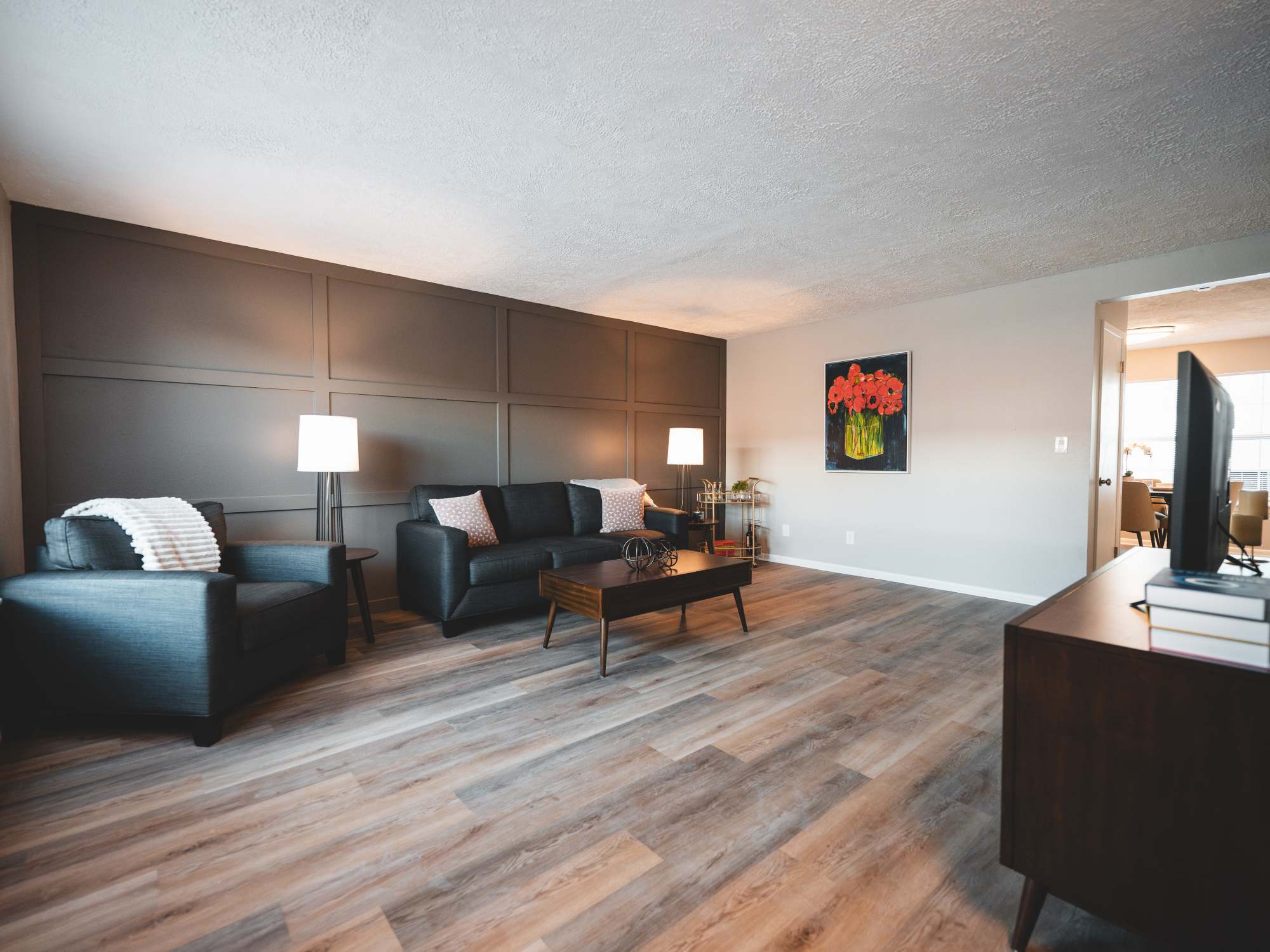 Modern living space at Wynnwood at Freedom Road in Cranberry Township, Pennsylvania