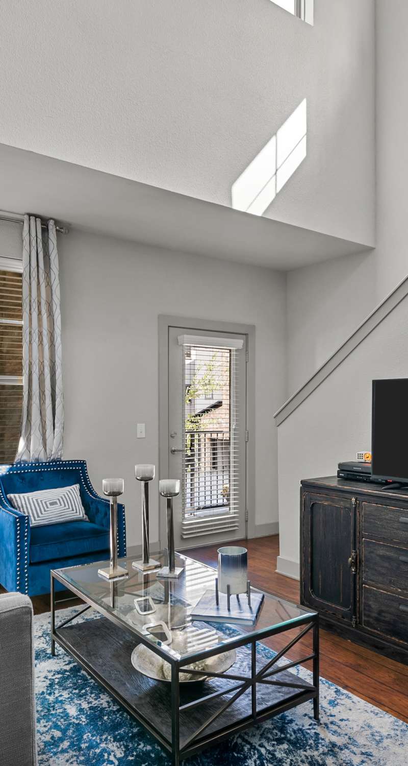 Model living room at Arrabella in Houston, Texas