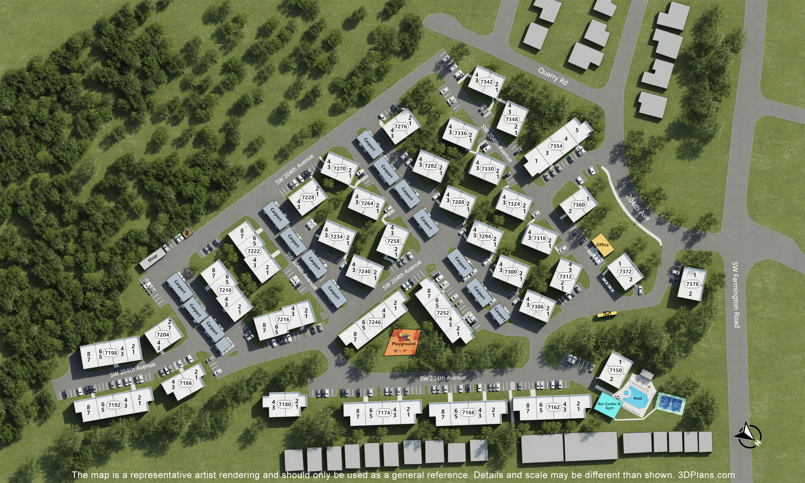 sitemap at Forest Ridge in Aloha, Oregon