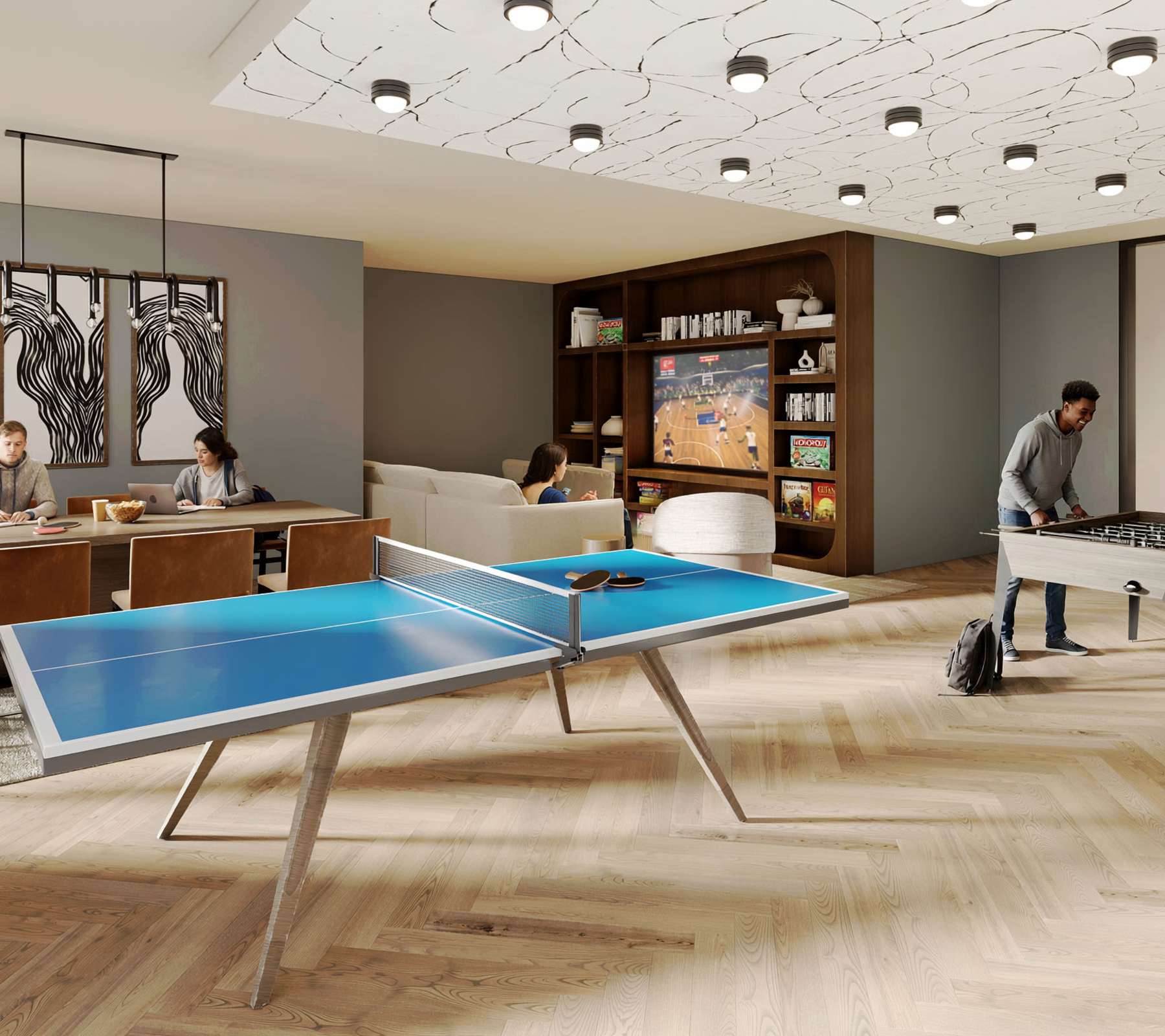 Ping Pong table in the resident lounge at Mazza Grandmarc in College Park, MD